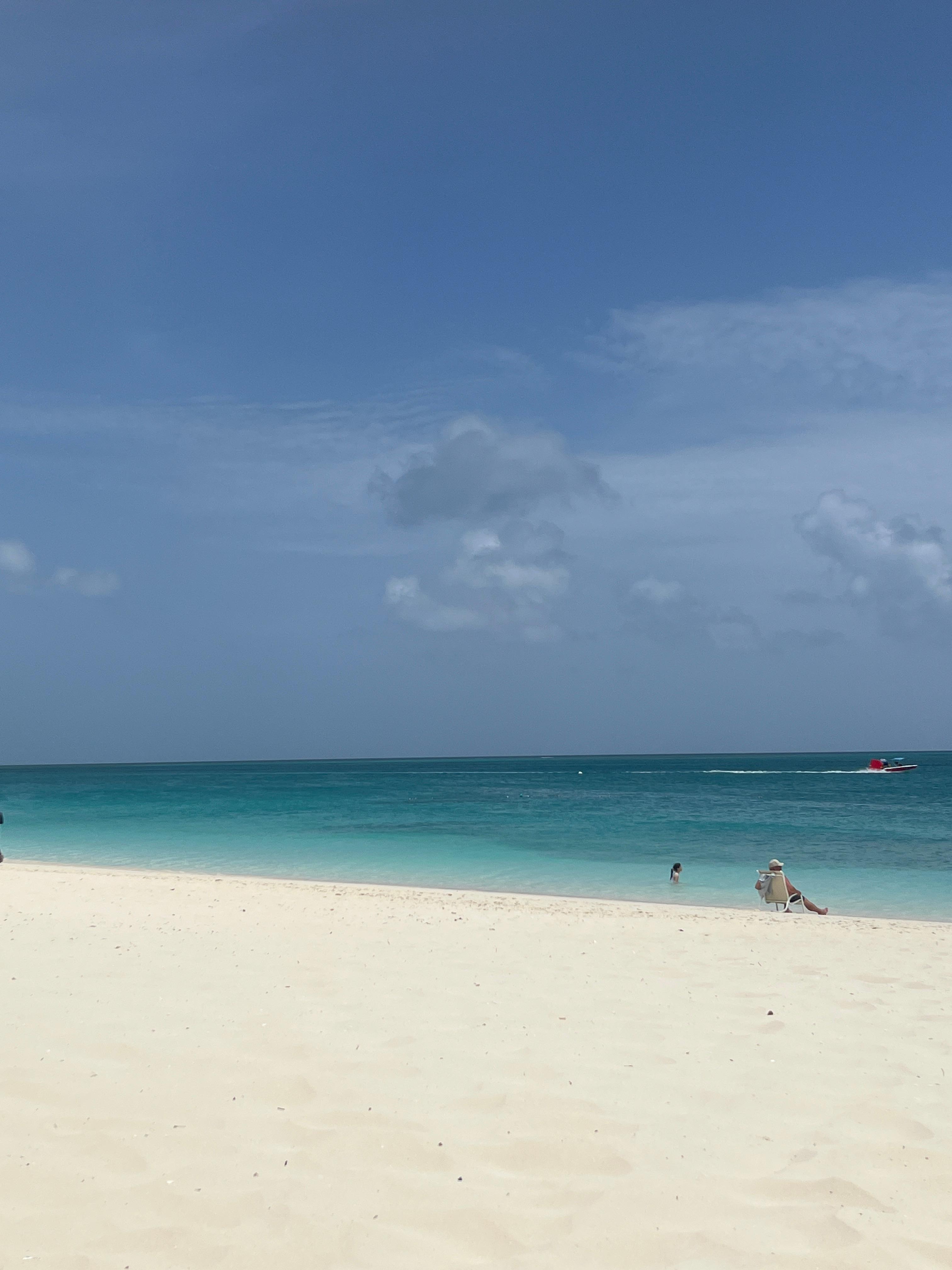 View from the beach chairs