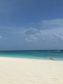 View from the beach chairs