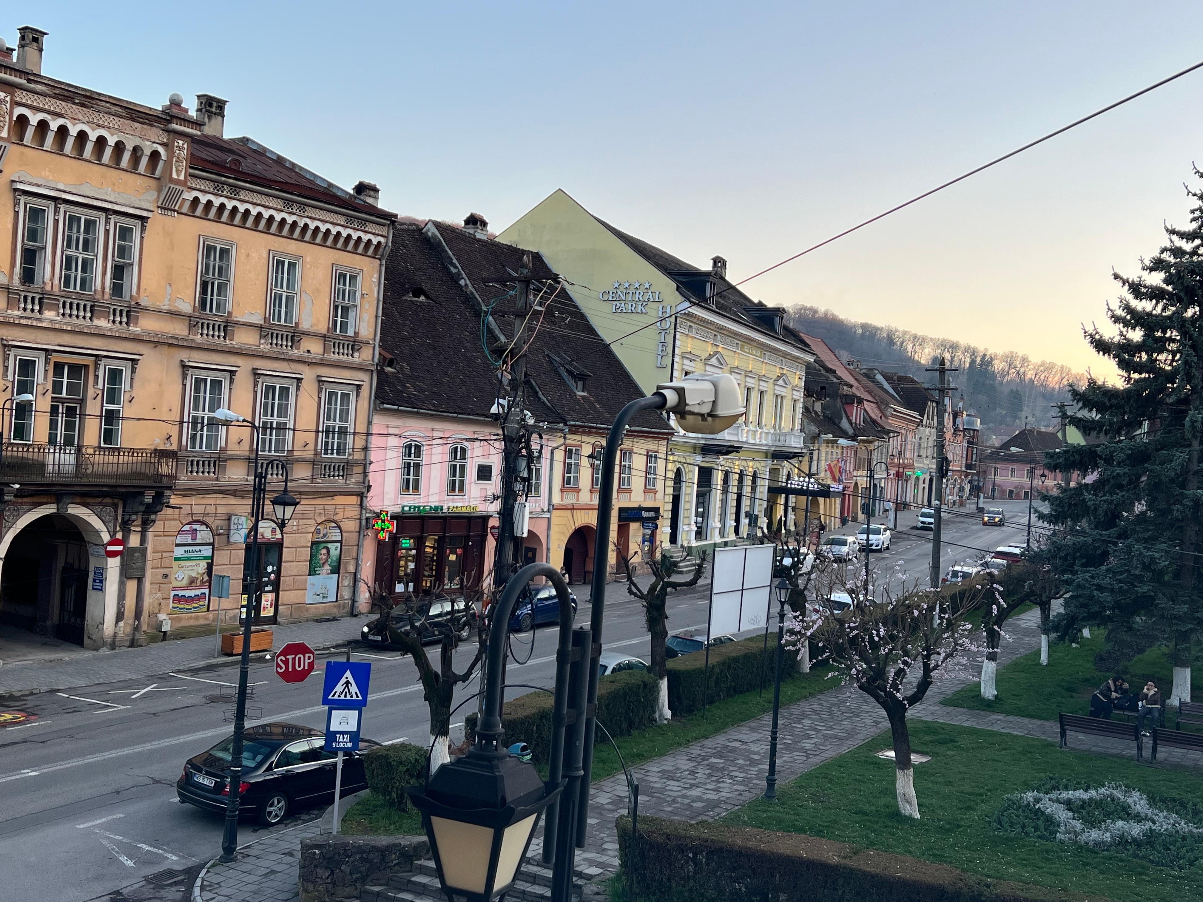 Looking off to the left of the balcony