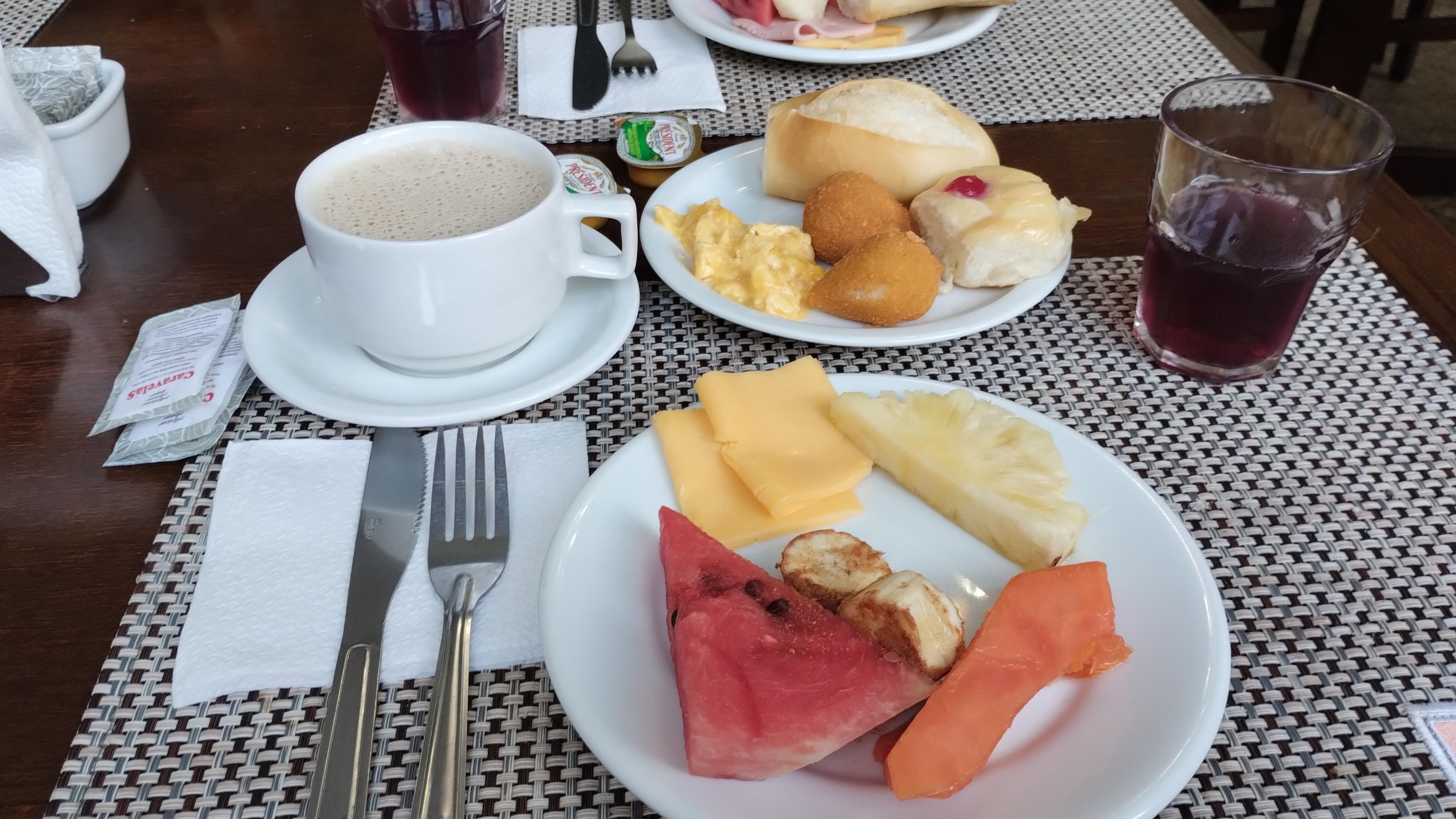 Café da manhã muito gostoso 