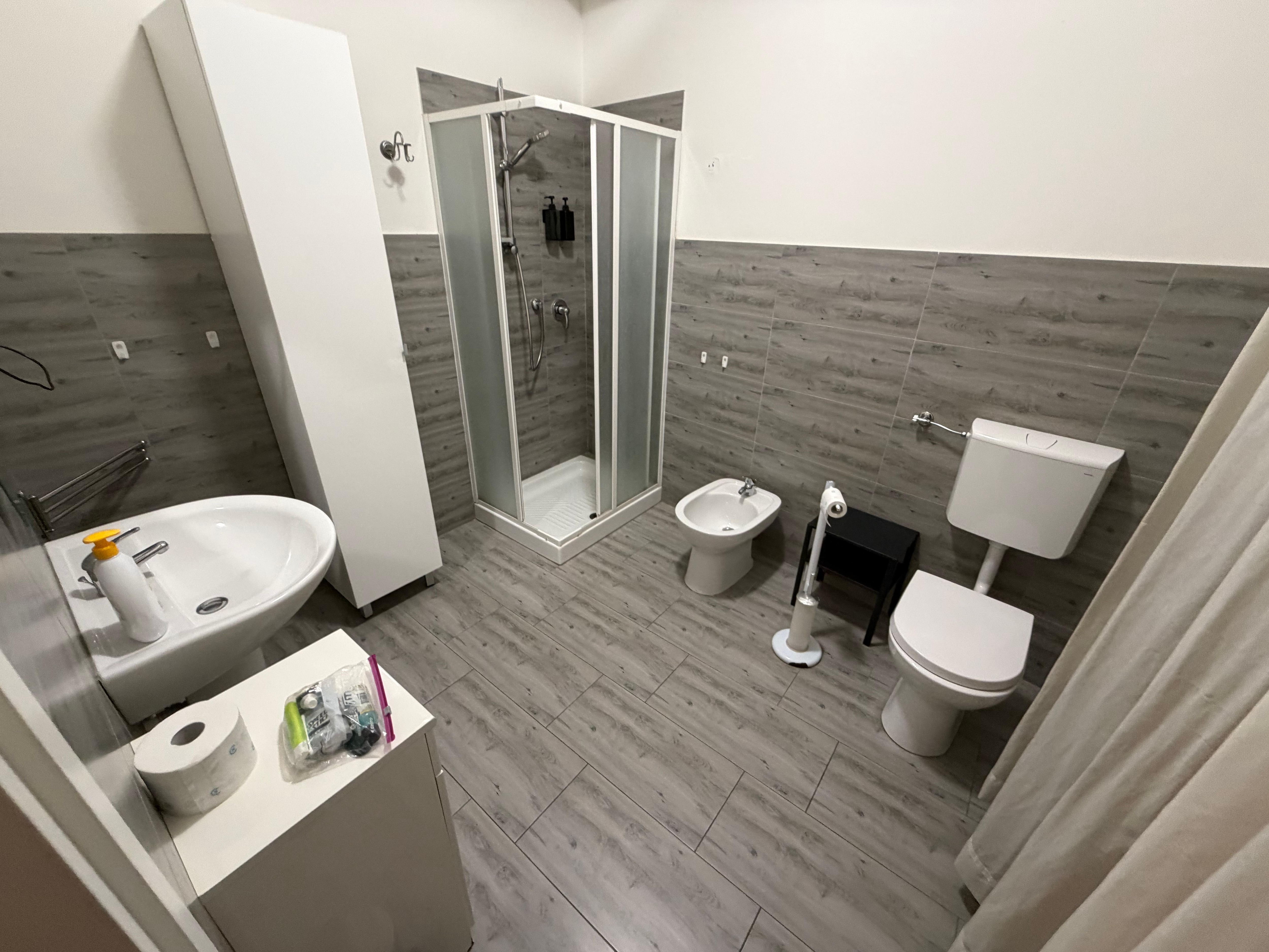 And the bathroom was quite large