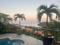 Levé du soleil de la terrasse