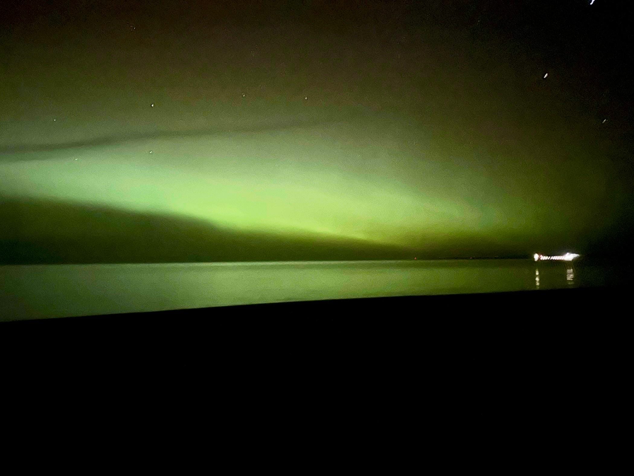 A tanker on the horizon. 