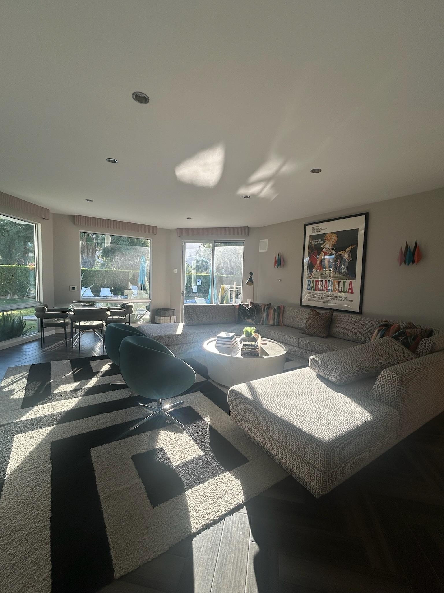 There are 2 living rooms but this one is where we spent most of our sitting indoors time