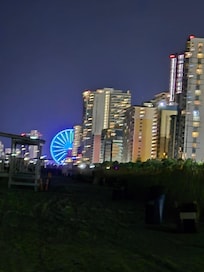 Picture from the beach when you walk out from the hotel. Shows how close you are to the boardwalk. Just 1.2 miles.