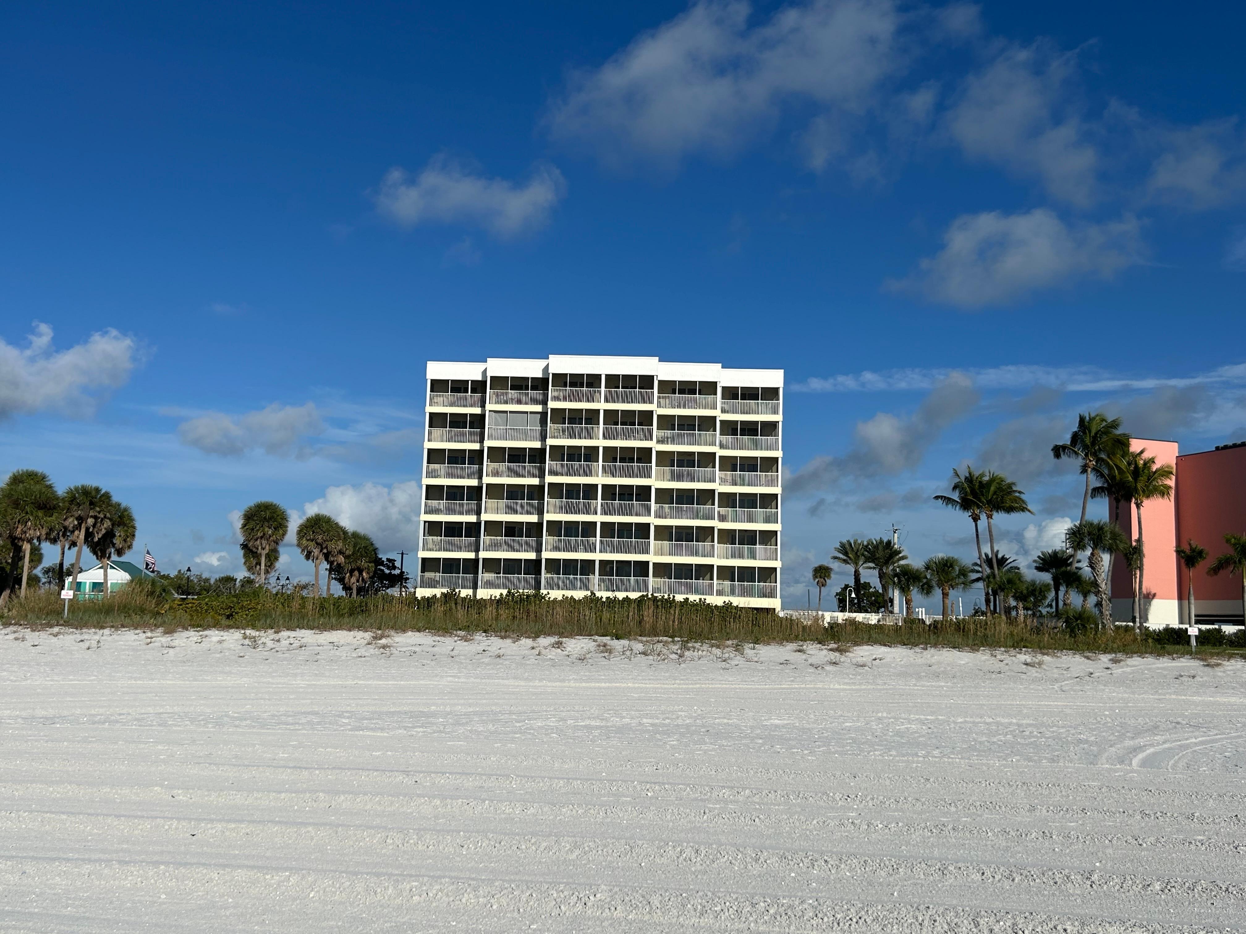 Condo looking from beach