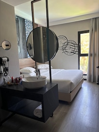 Bed and sink!