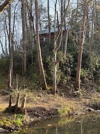 View from the river to the house