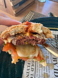 This burger was raw and cold in the center and made me sick. I wouldn’t recommend any of the food from WIN sports bar or La Palopa the poolside bar. Inedible.