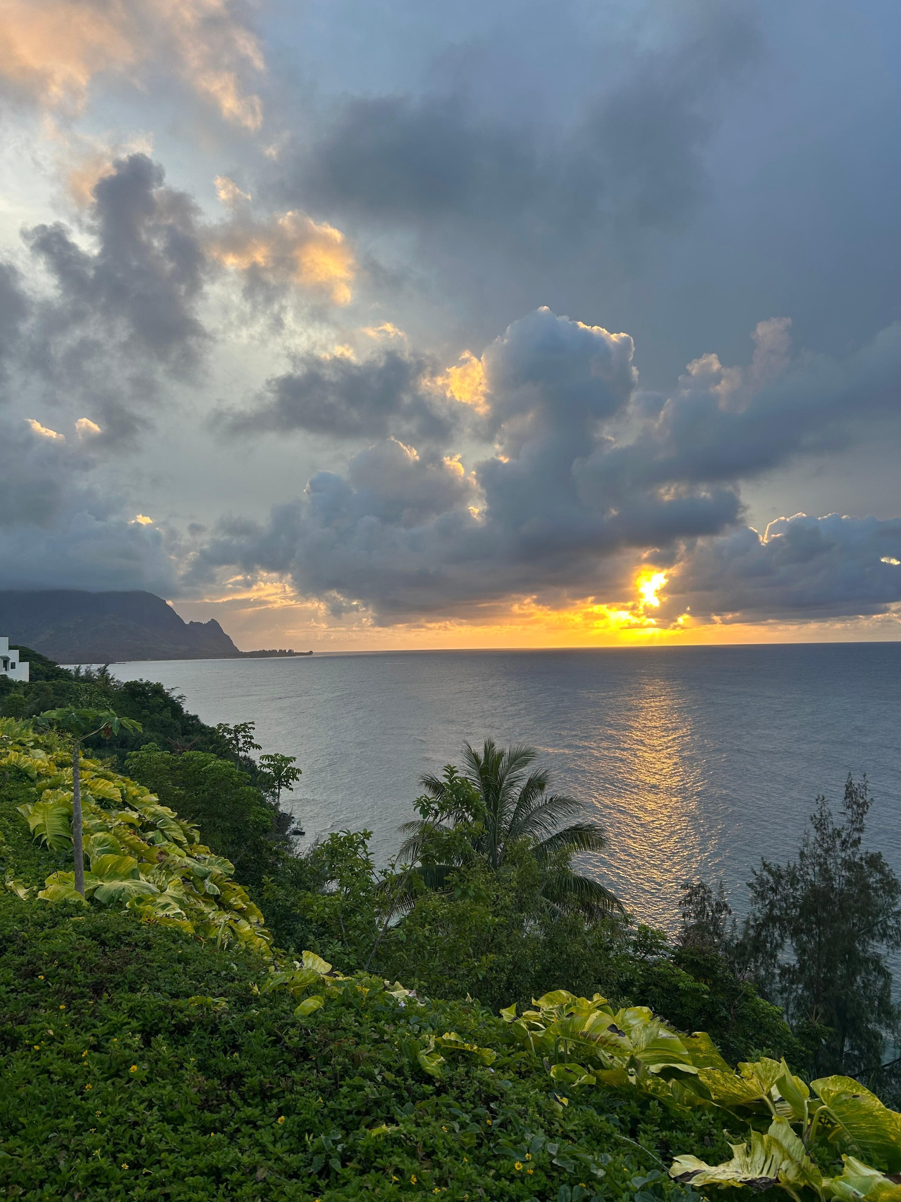 Sunset from overlook on the way to Hideaways Beach