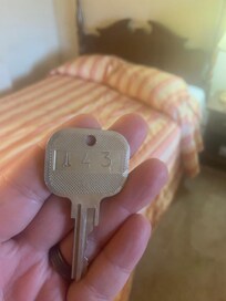 Cool older motel key.
