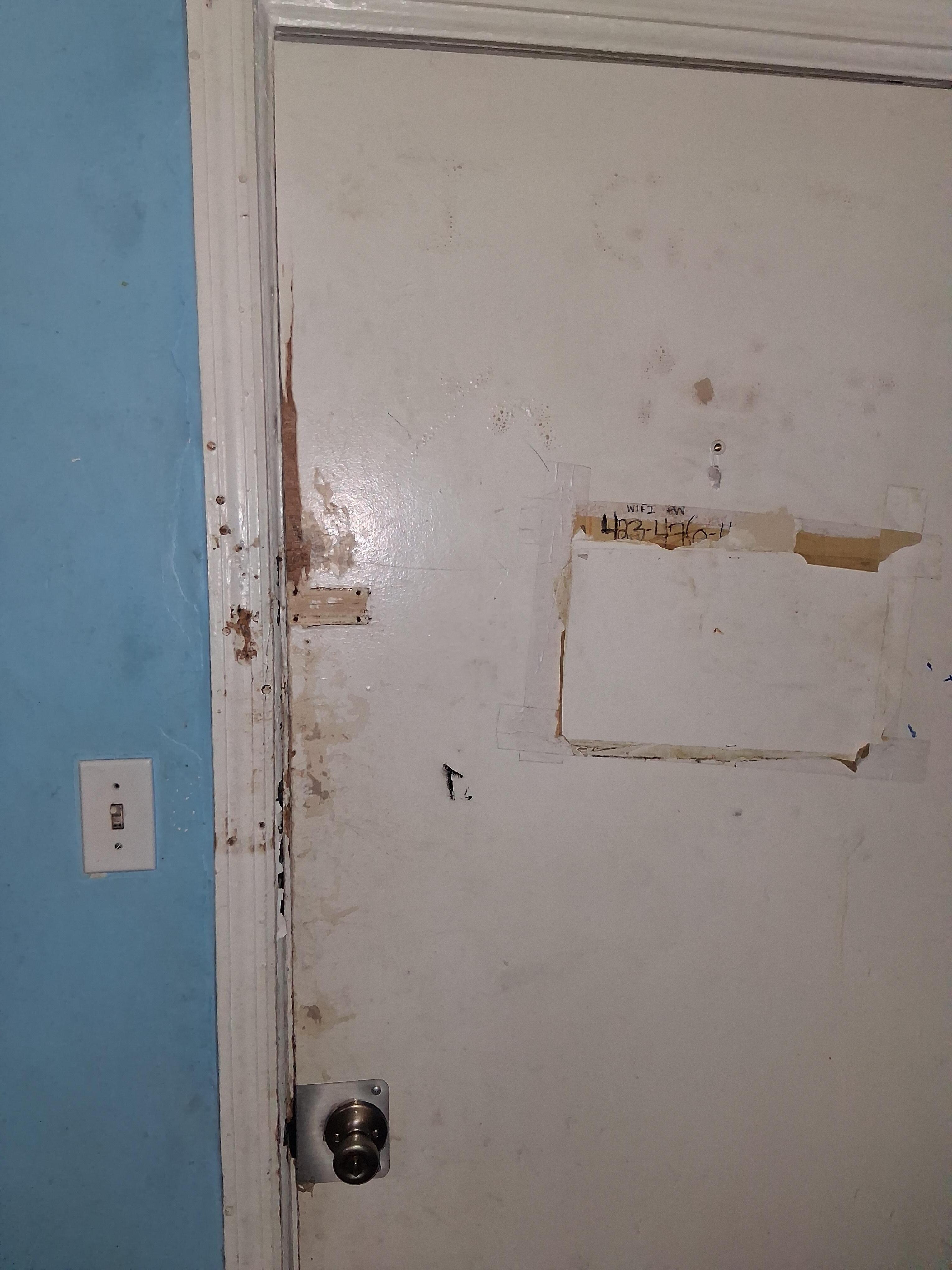 Inside.of the door of room