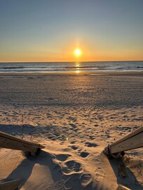 Sunrise on the properties private beach access.