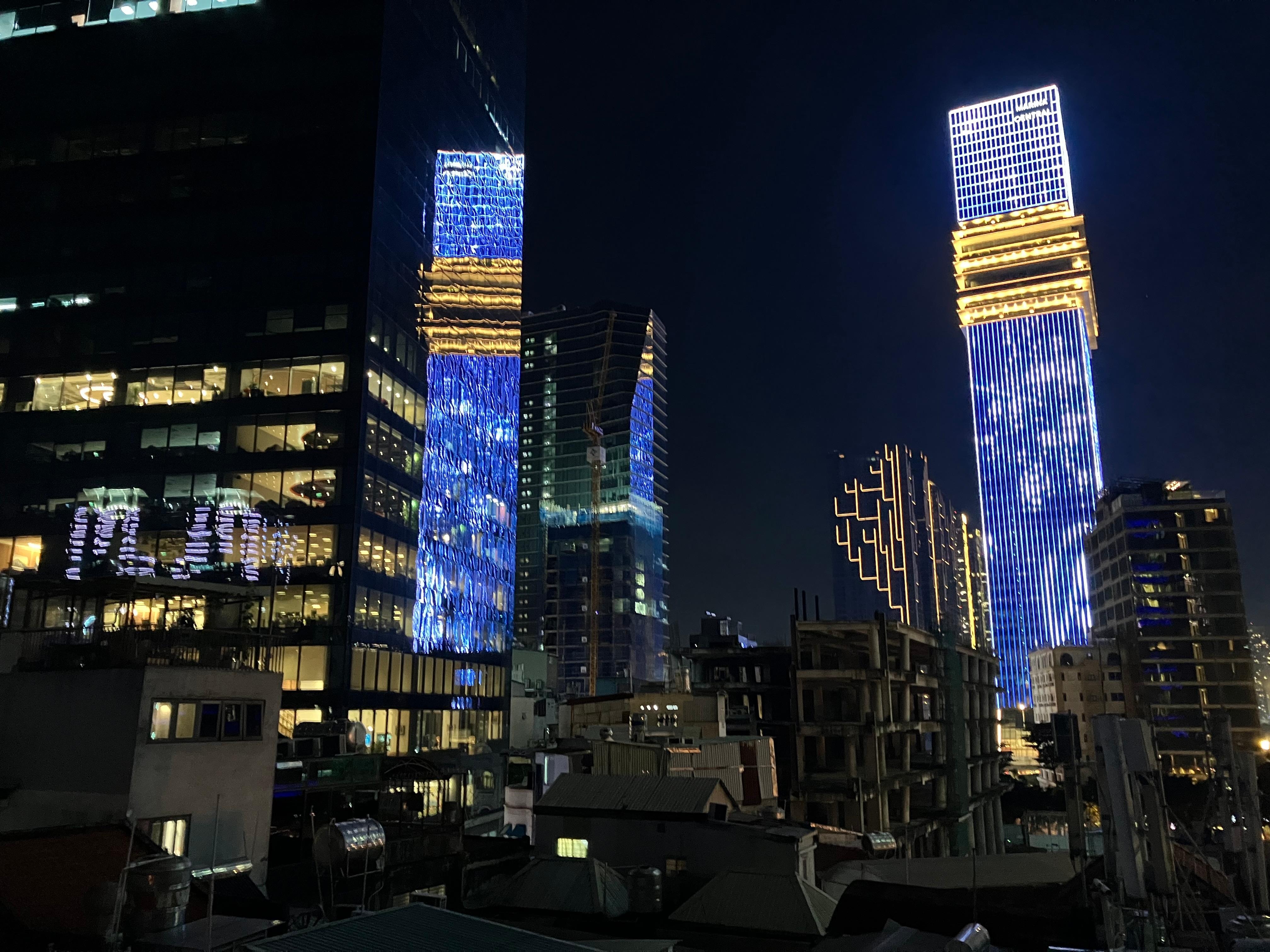 What it looks like at night, this photo doesn’t do justice to how bright and colorful it gets. It rivals manhattan’s skyline 