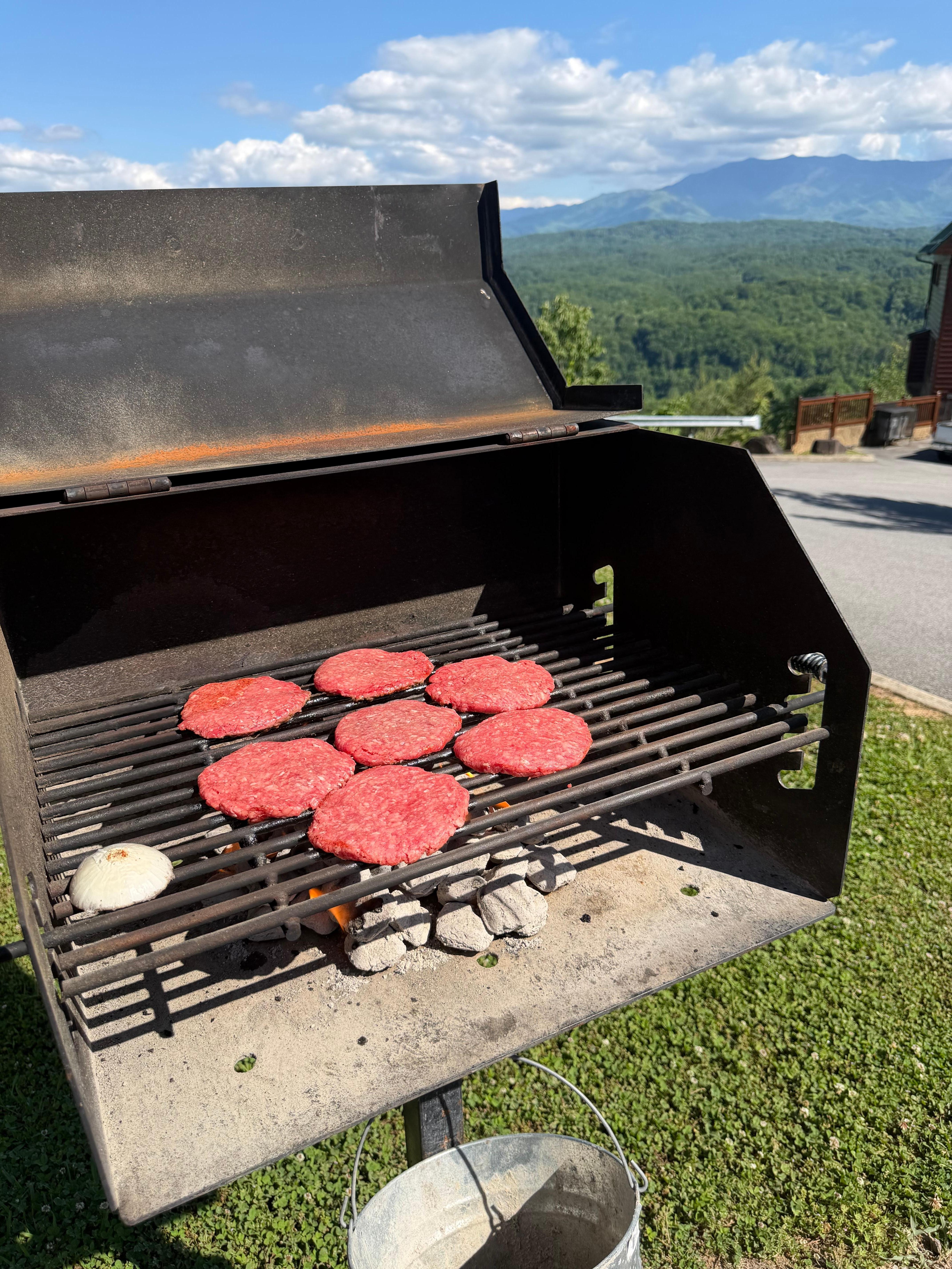 Perfect weather for some burgers.