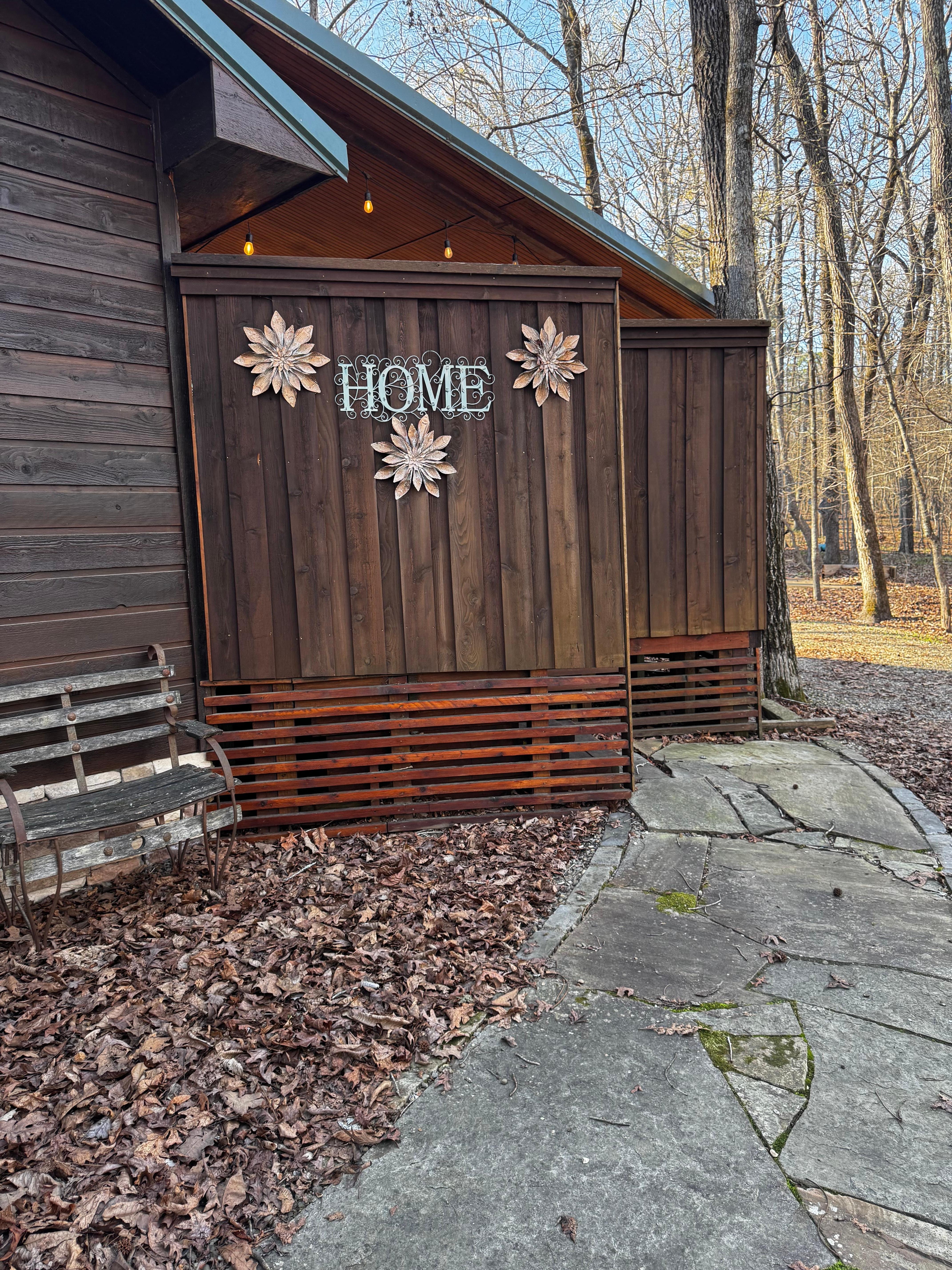 This creates privacy for the deck and hot tub.