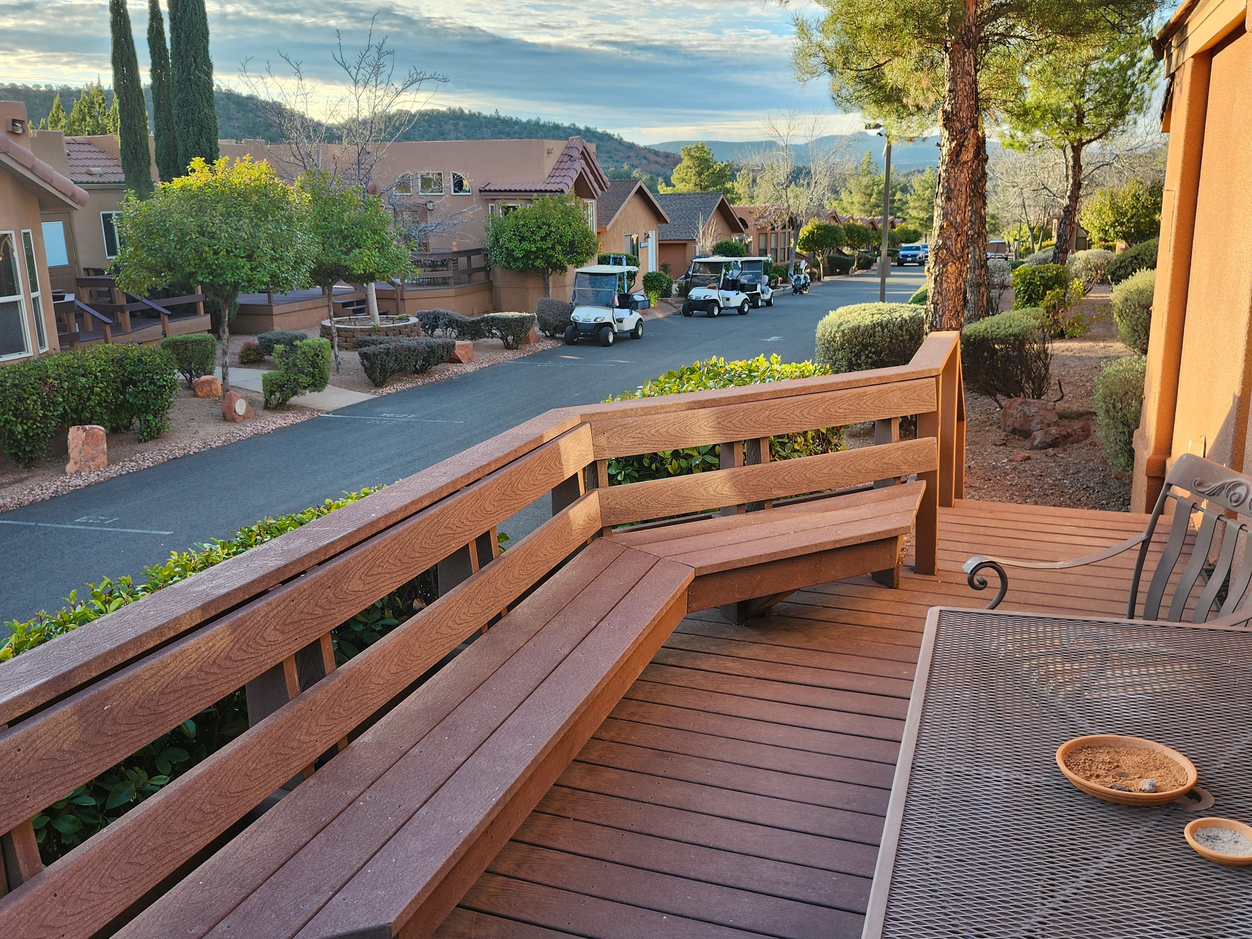 How about this for a "first thing you see when you walk out the front door" view???