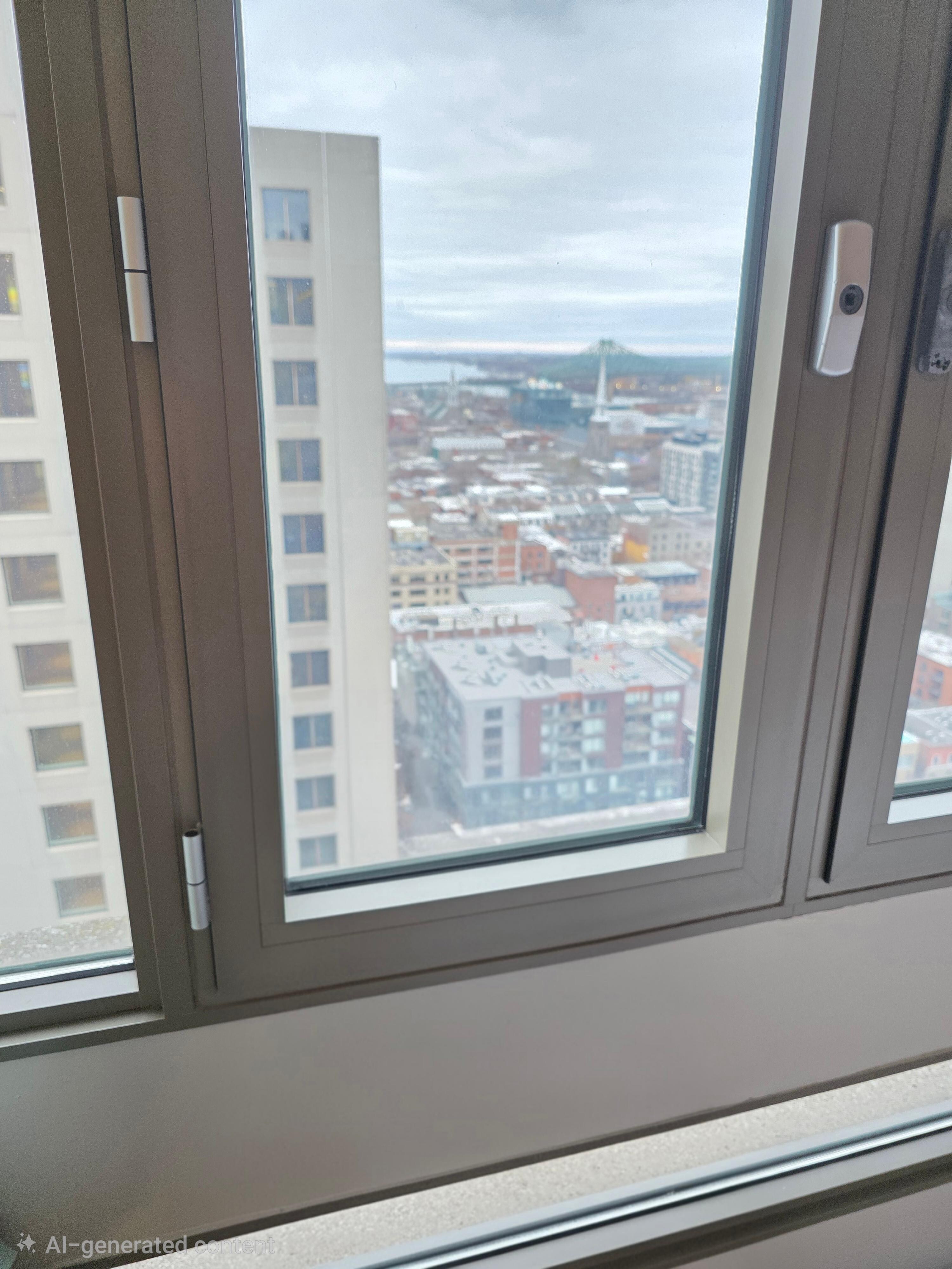 View of the St Lawrence River from our Hotel room