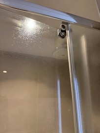 Broken shower door