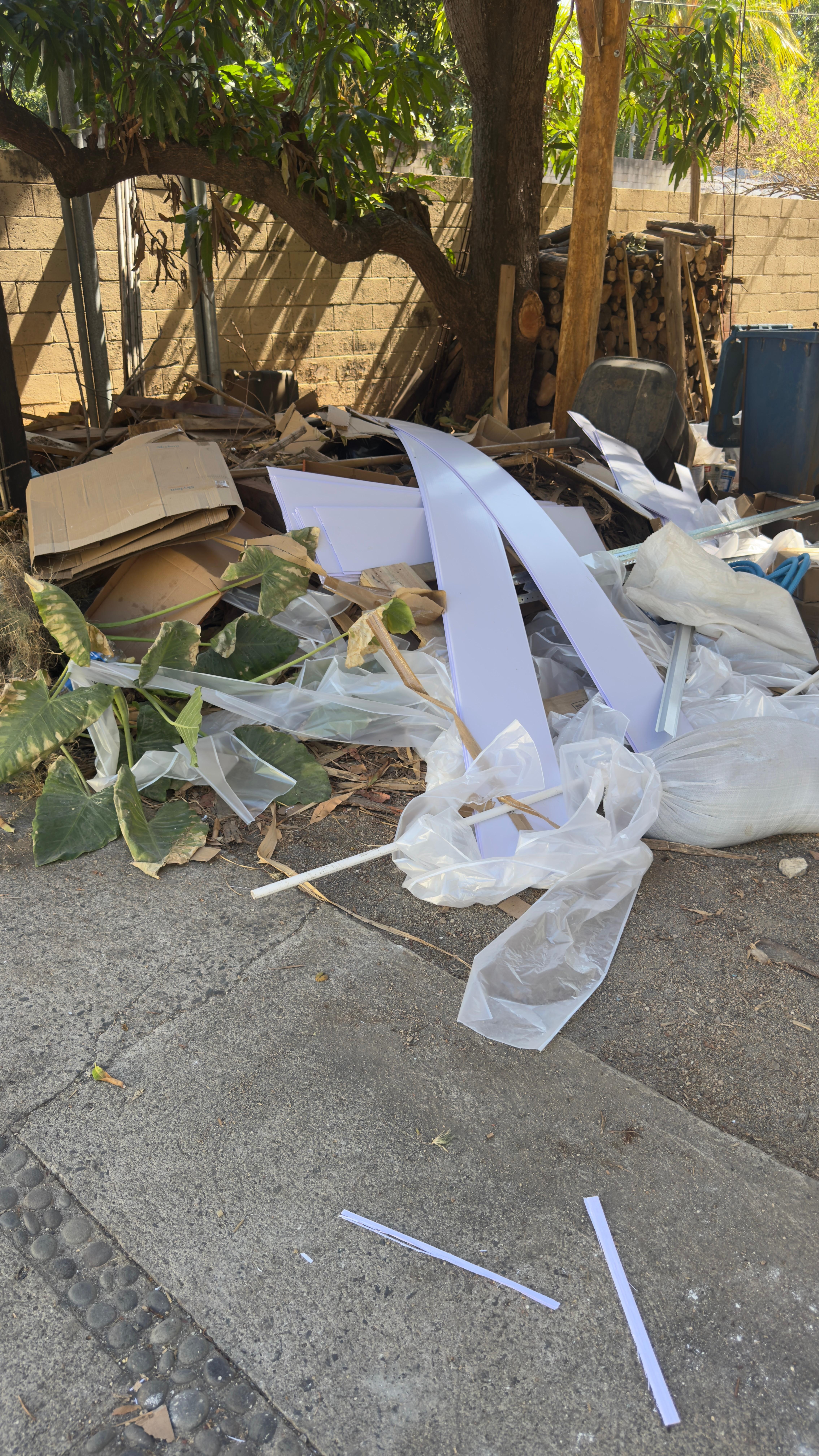 Trash all around the property 