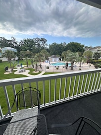 View from balcony.