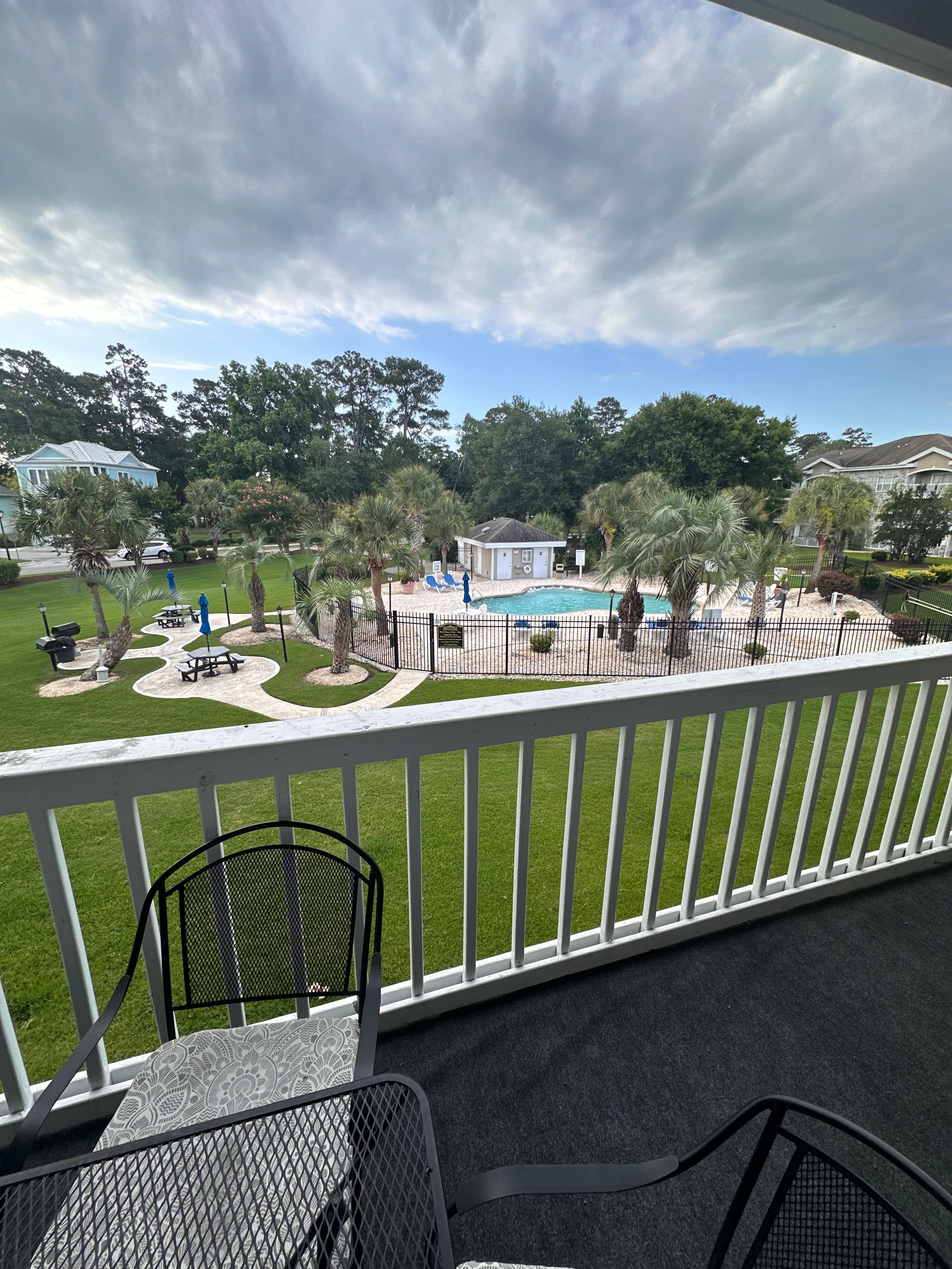 View from balcony. 