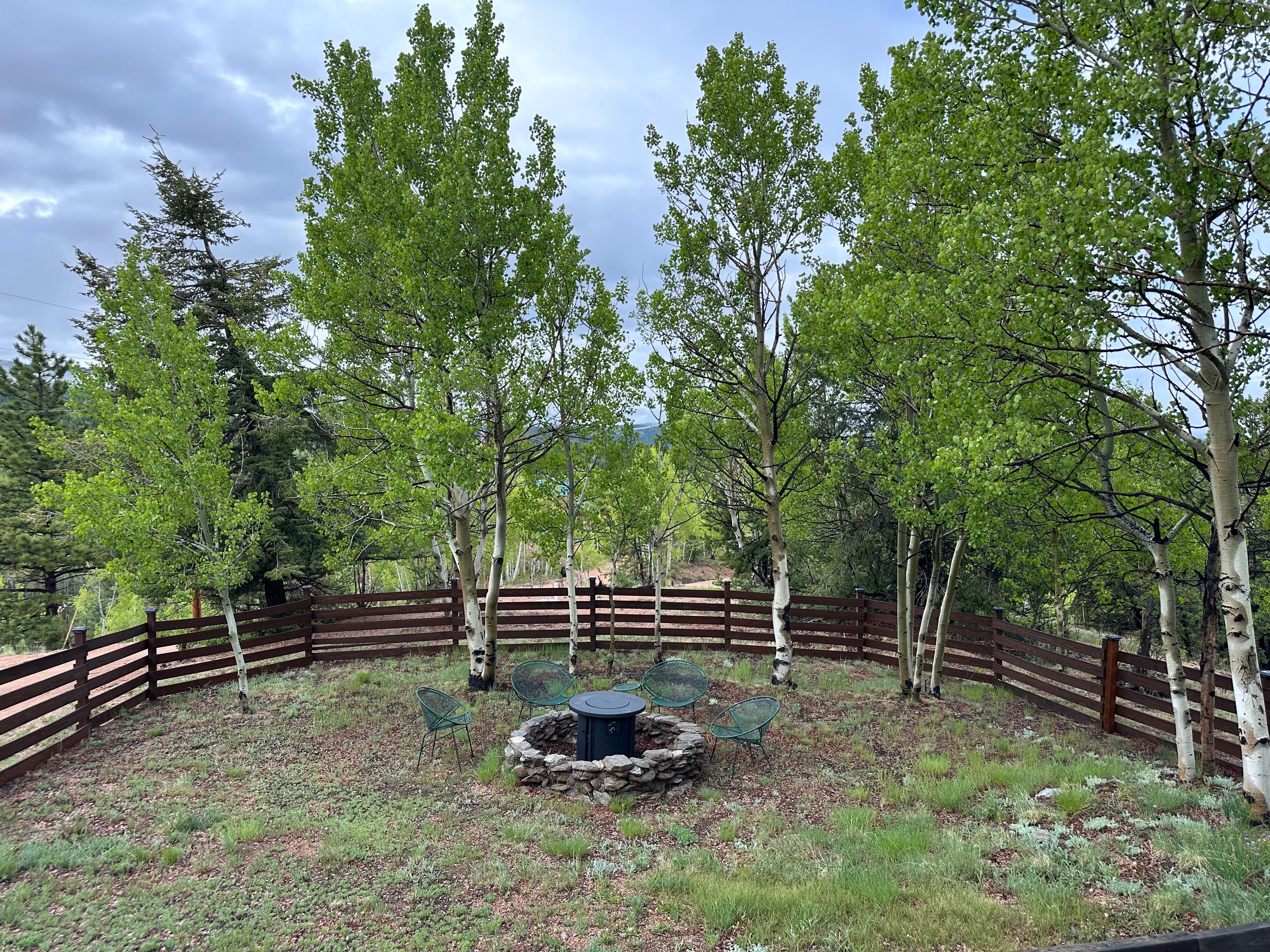 Fire pit out front