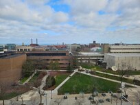 View from living room. Lake in the distance.