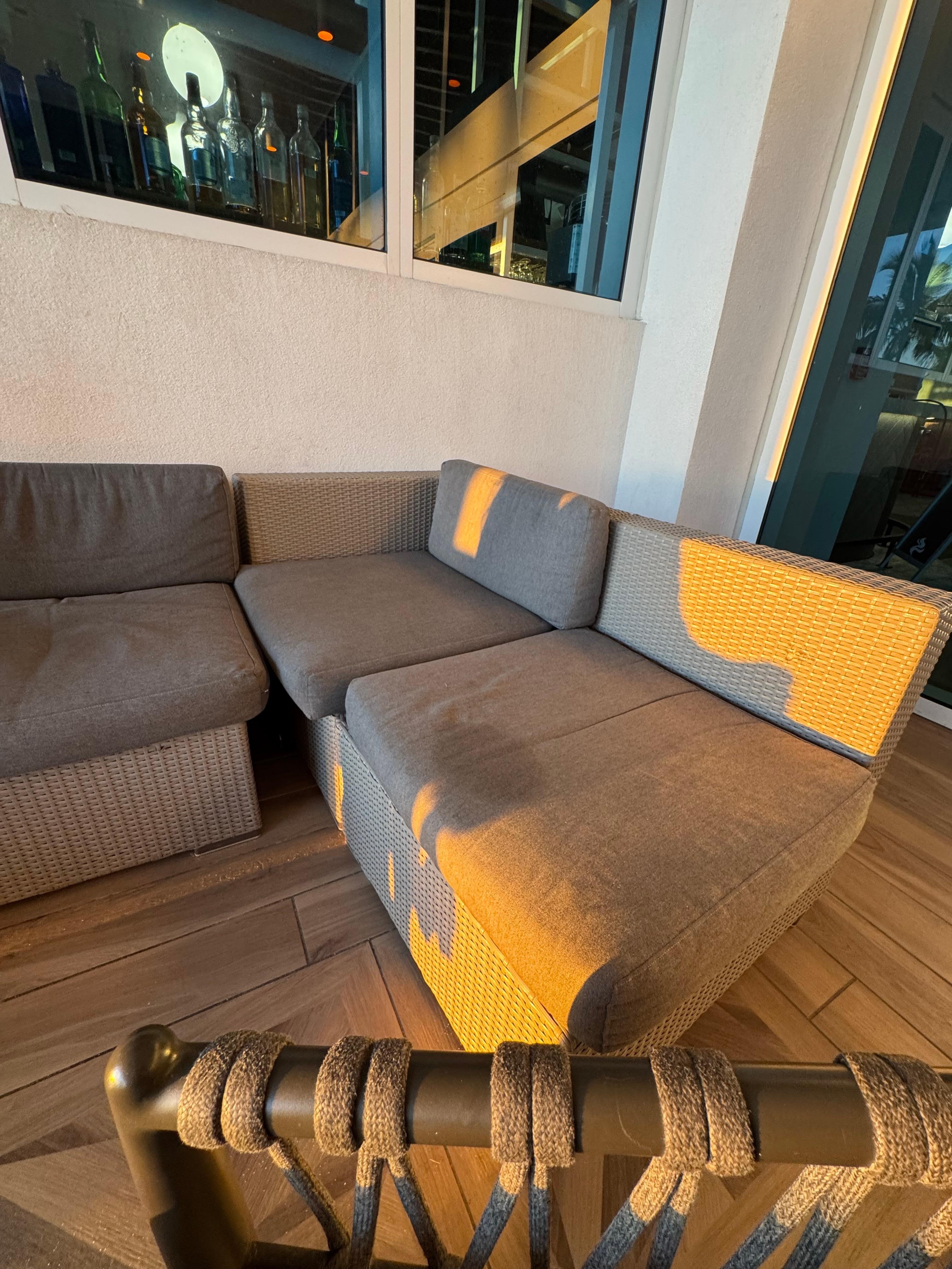 stained and missing cushions