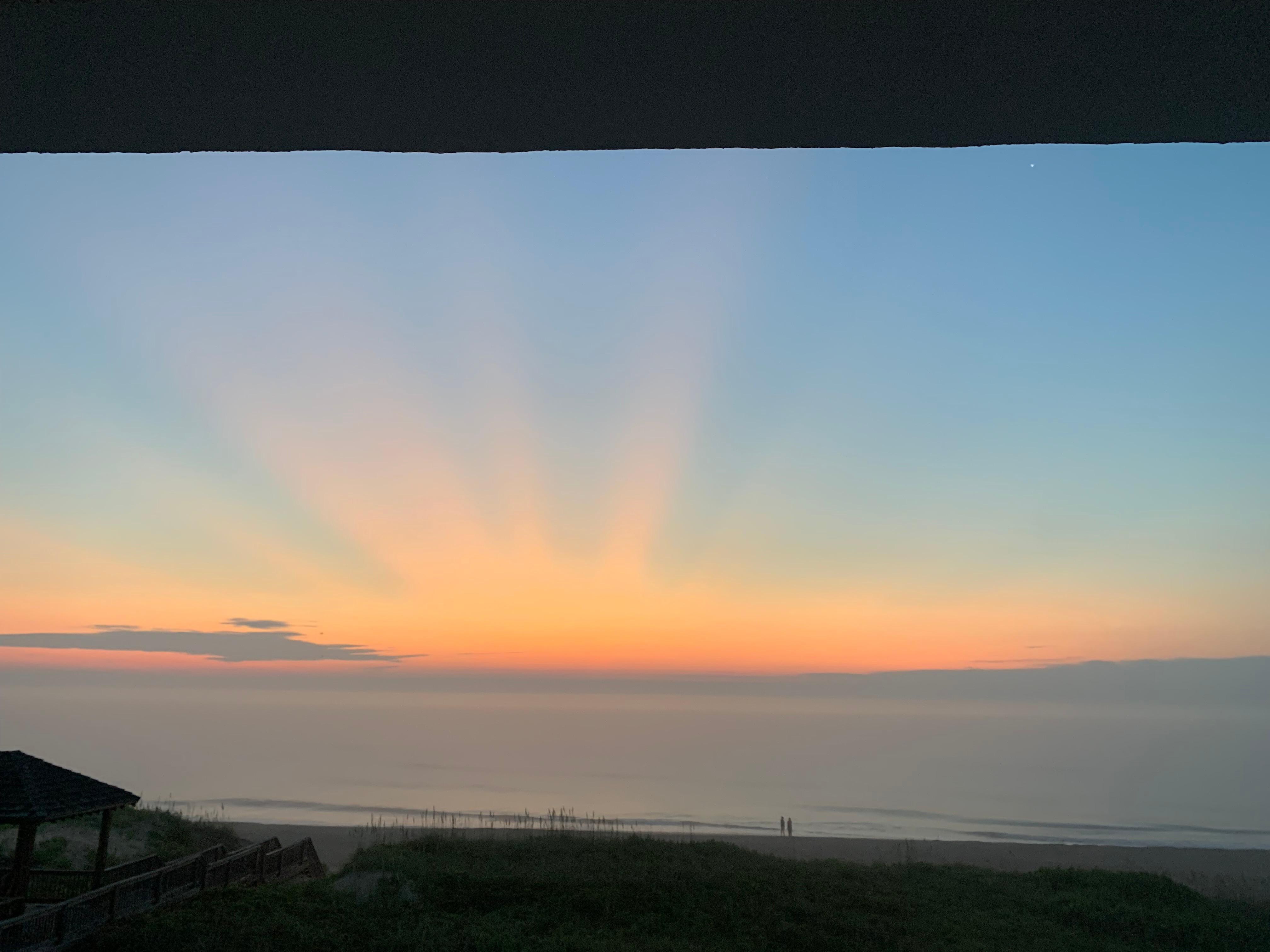 Sunrise view from balcony