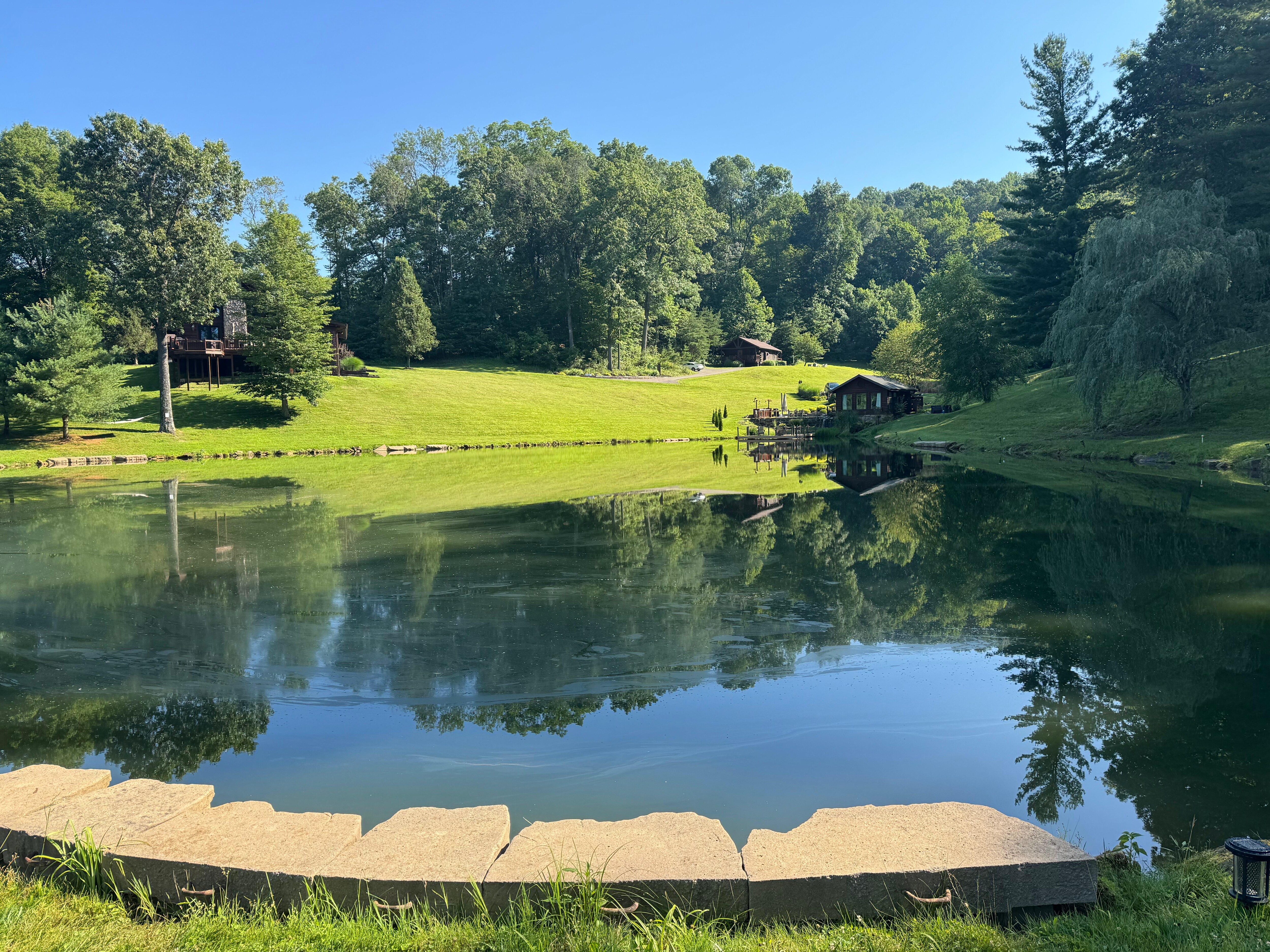 View of the 3 cabins on the property.