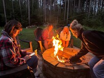 We were “ fired up” for s’mores at the backyard fire pit!