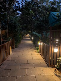 Walkway to cottages