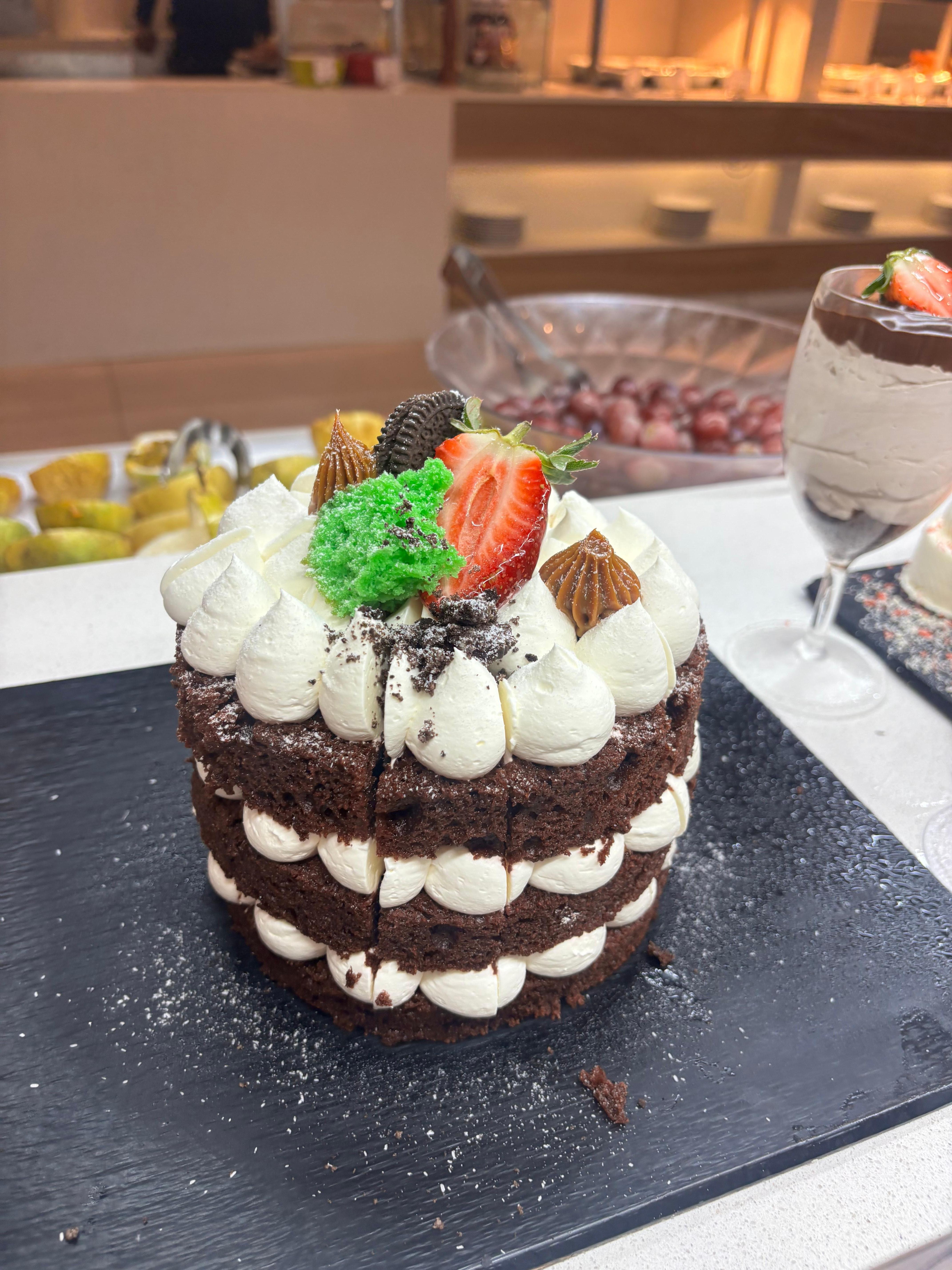 Dessert table at buffet 