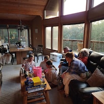 Karaoke in the living room with the kids