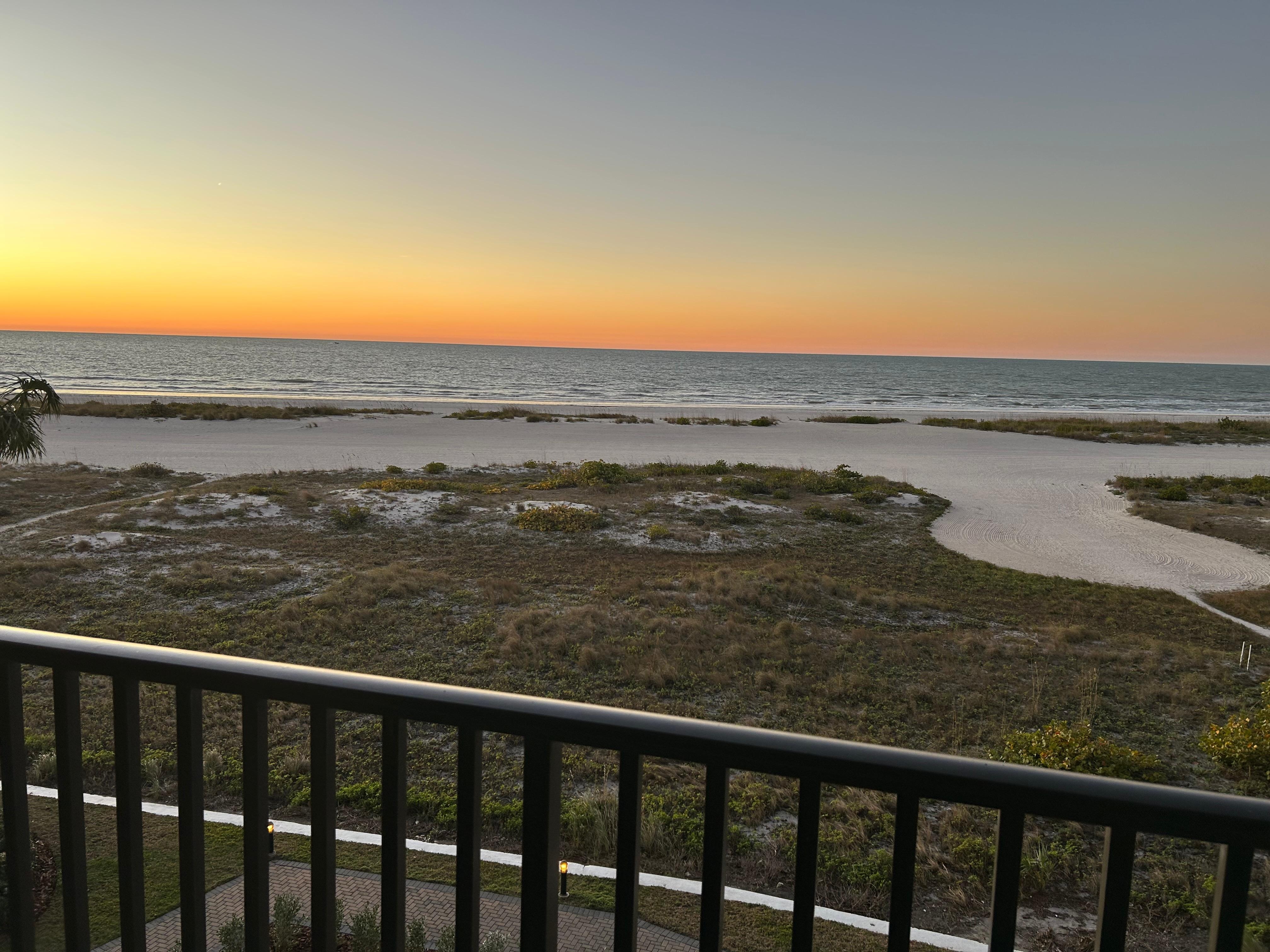 Sunset view from balcony
