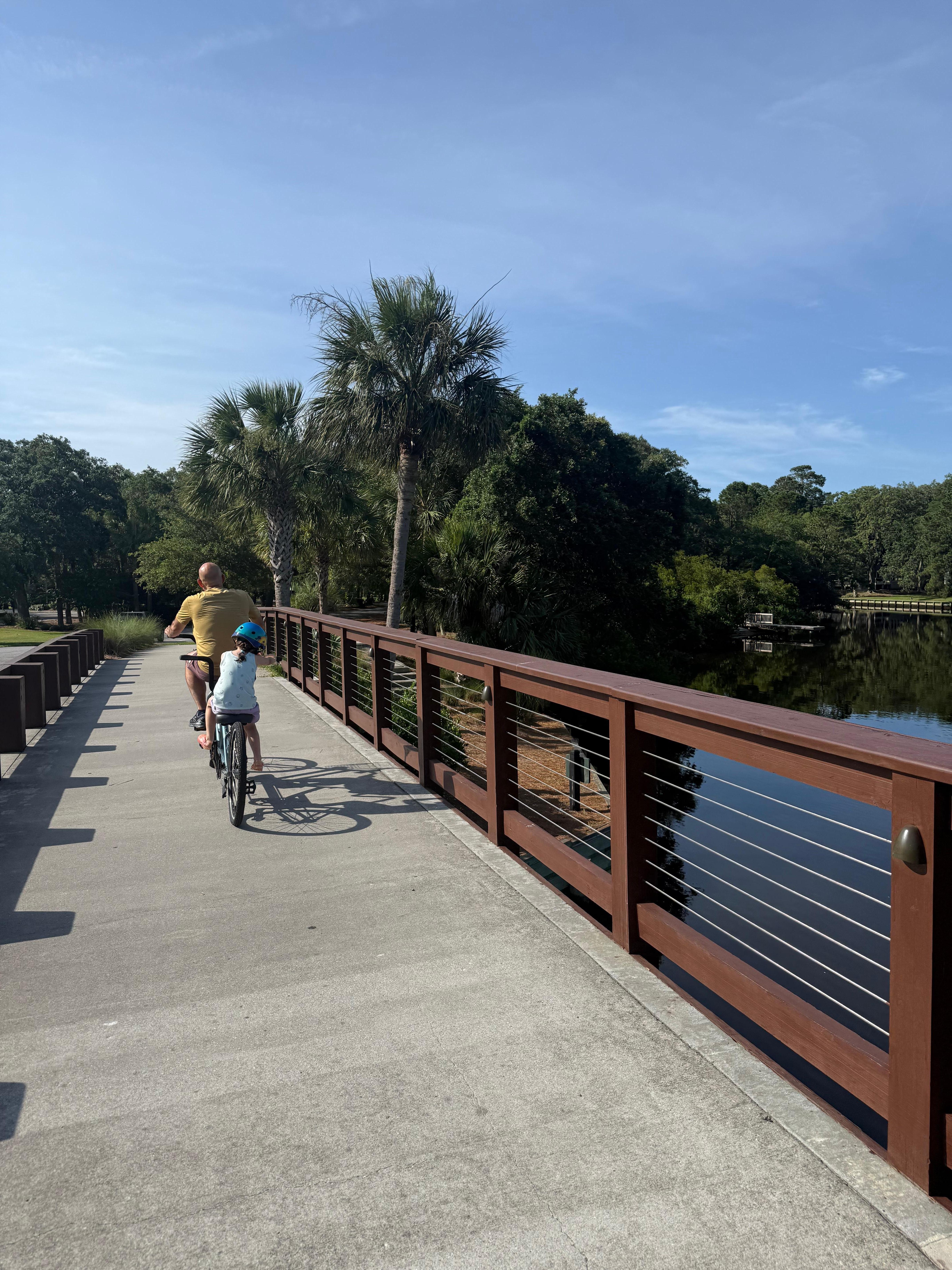 Condo has nice bikes provided for adults, they don’t support kid tag-a-long back bikes, but perfect for adults. We rented tandem bikes from Outfitters with Mike’s discount code. 