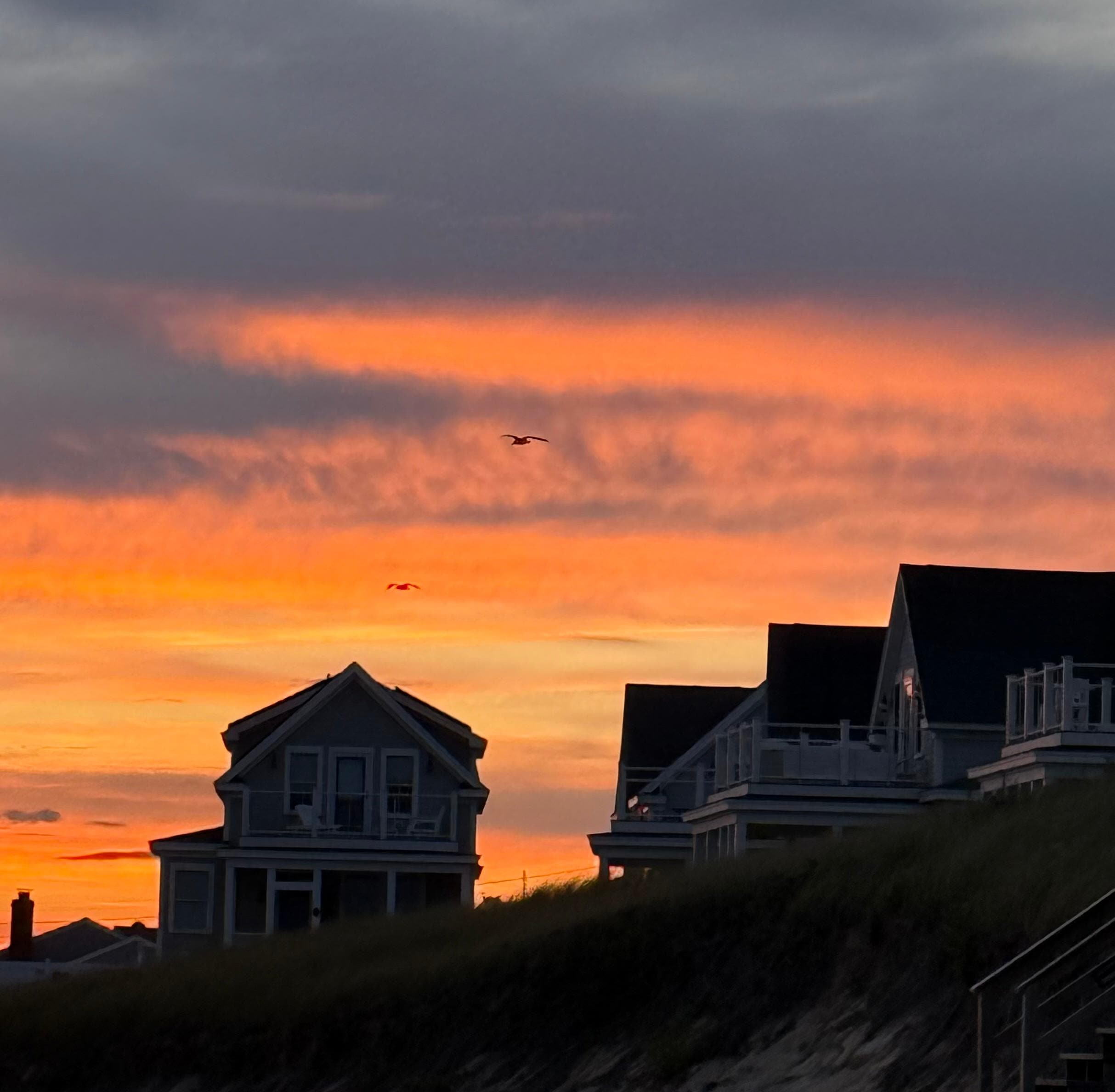 Sunset on the beach. 