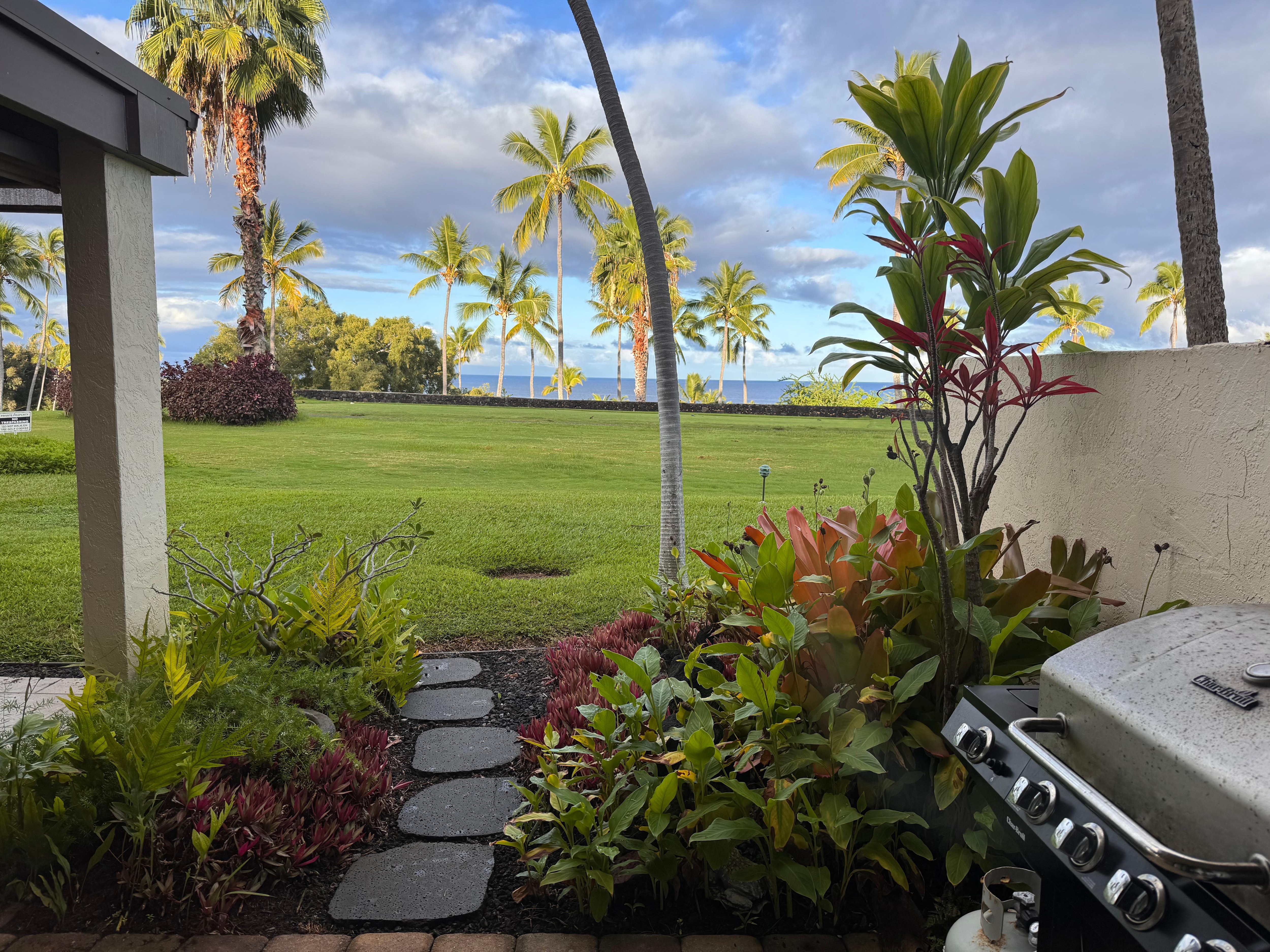 Directly behind the master bedroom sliding door