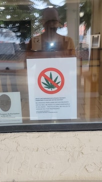 Leave your drugs at home. What kind of place has to tell you that?