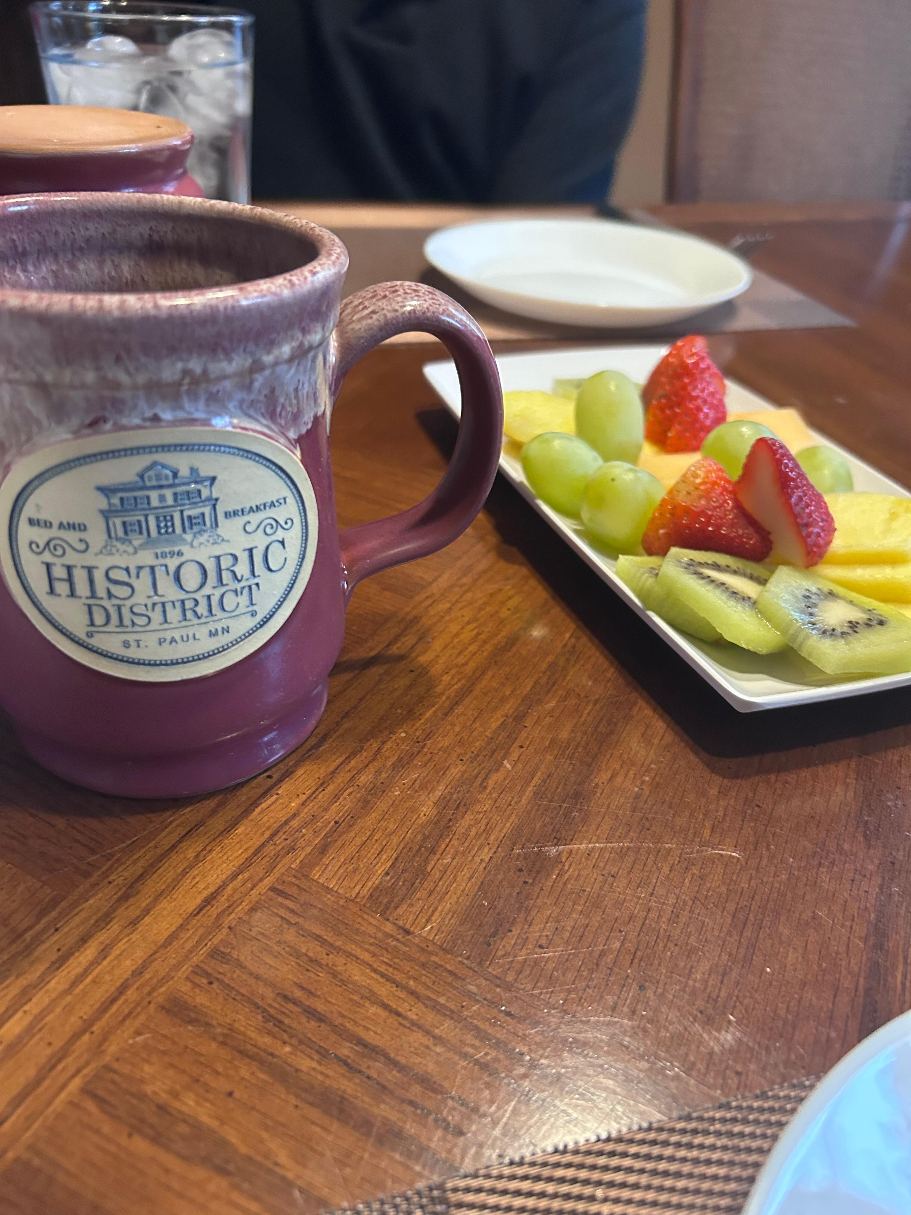 Fresh fruit to start breakfast, each bite was perfect! 