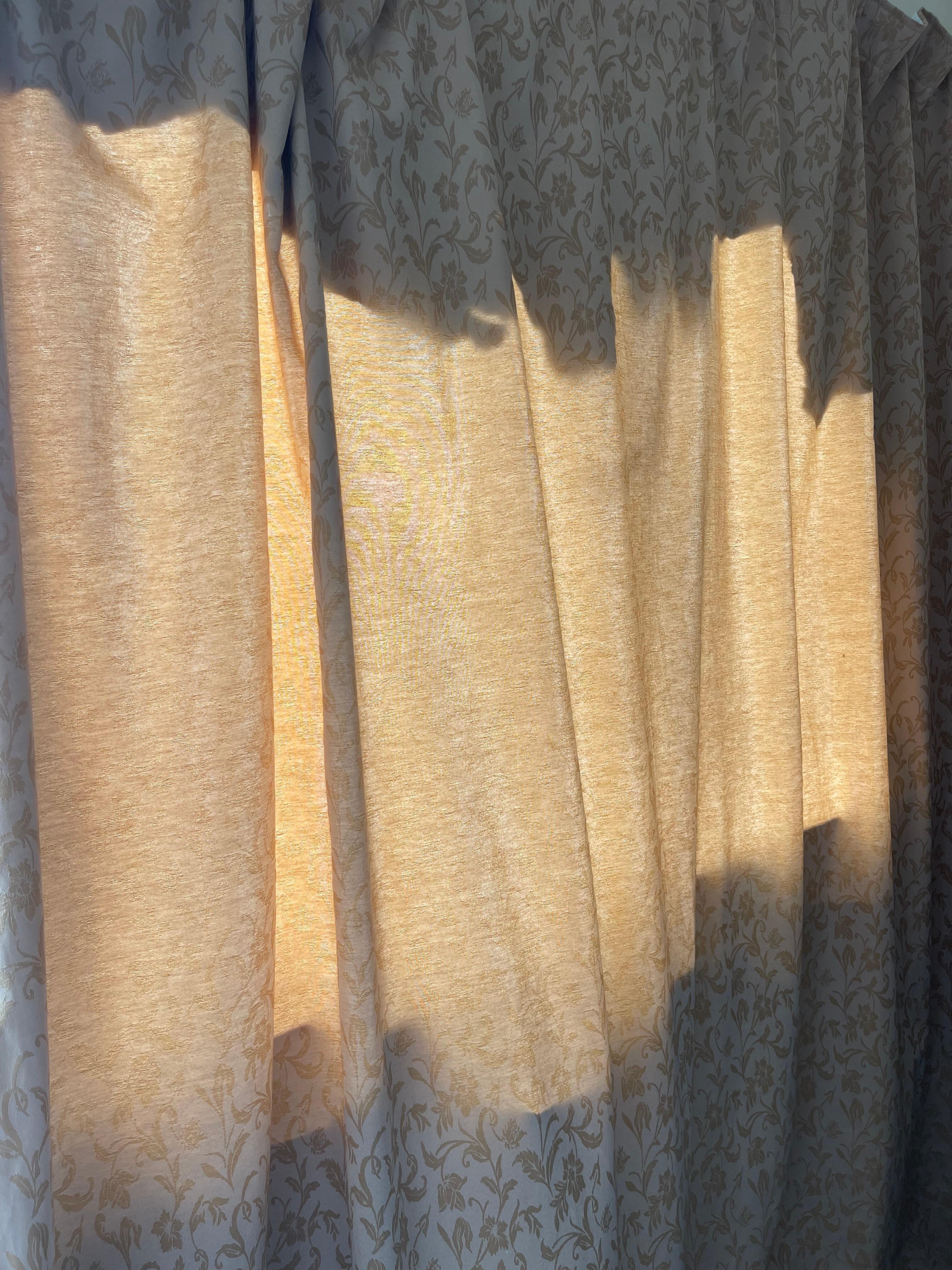 This was the blackout curtain in my room. Someone had ripped a section of it out so that the sun - when it came up at 4:30am was illuminating the room. 