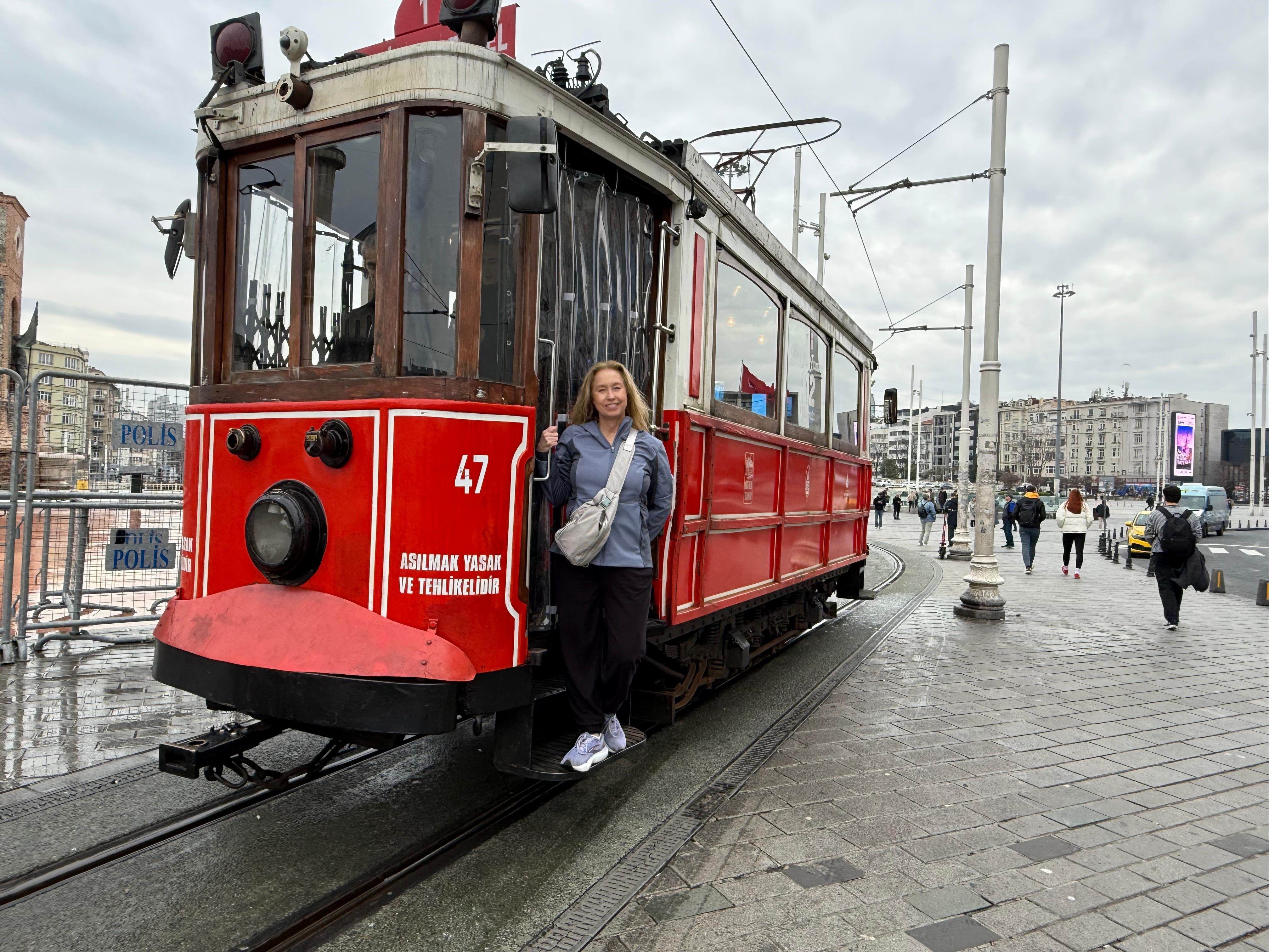 Trolley ride from Taksim Square.