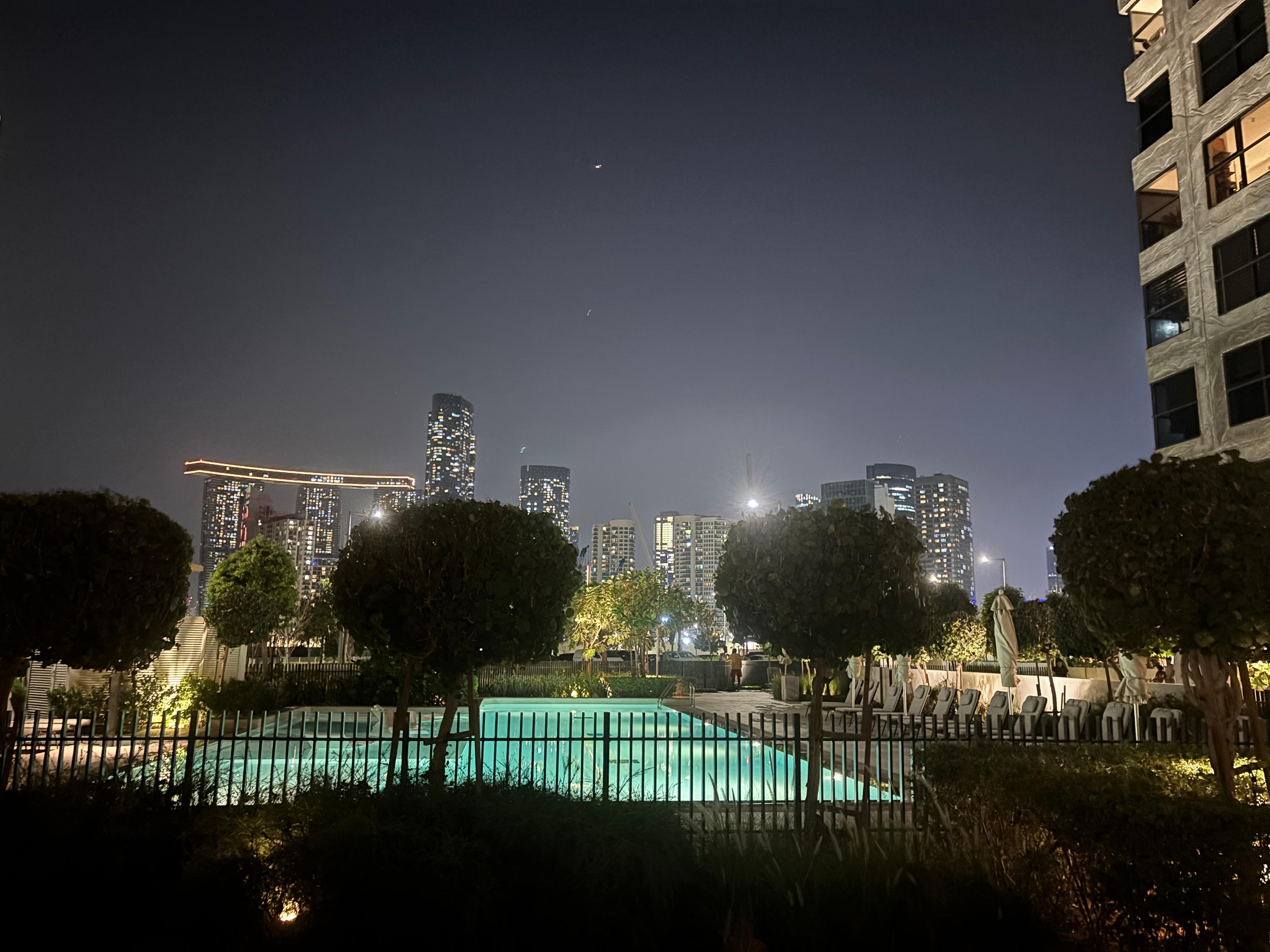 Pool at night