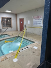 Hot tub not working and the area not looking desirable to be in