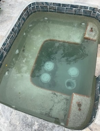 Collected dirt of mold and cloudy water