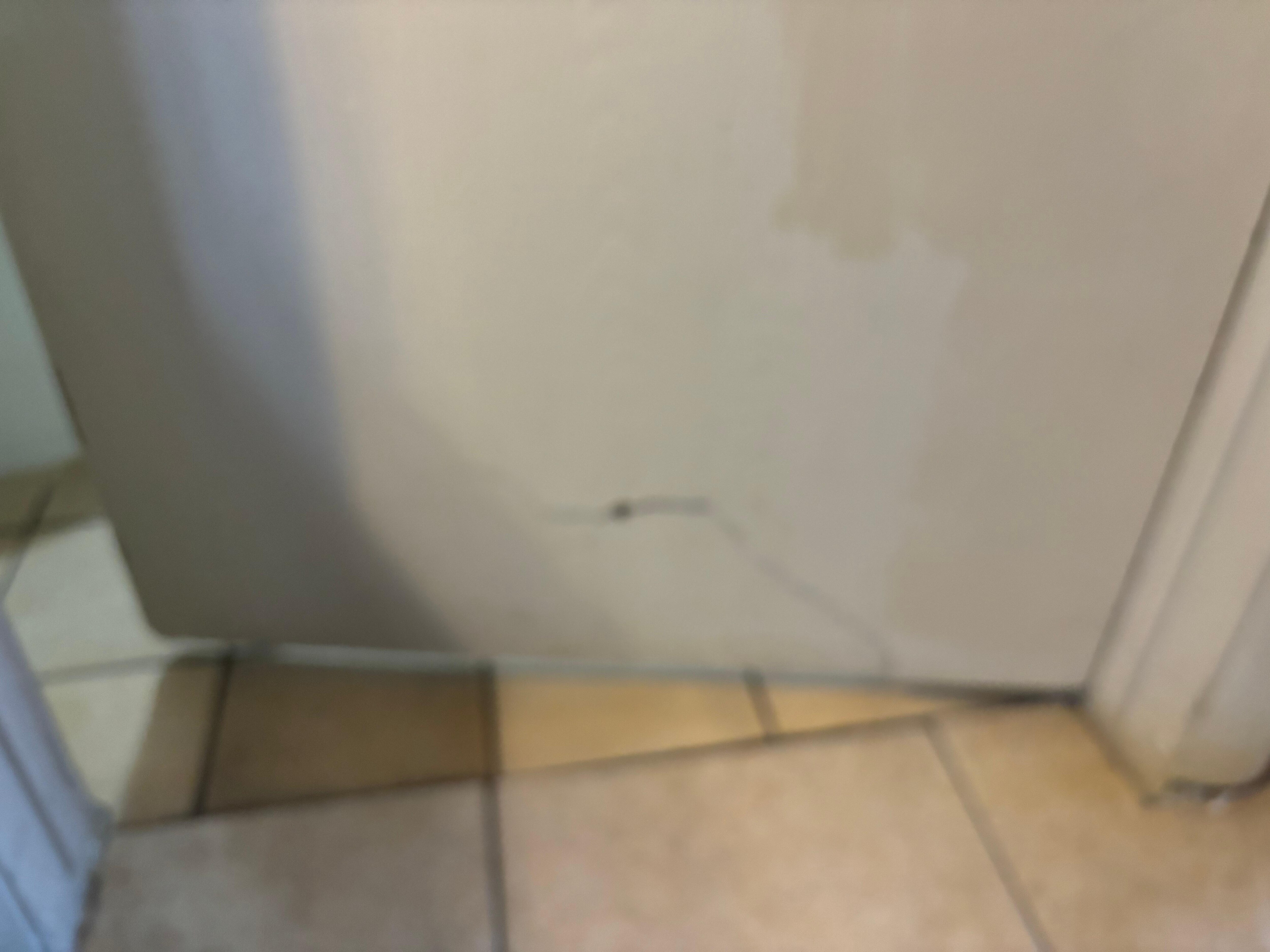 Door was kicked in and had three different paint colors 