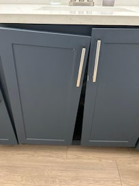 Broken cab doors in bath