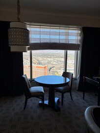 Cozy sitting area to view the scenery overlooking the strip.