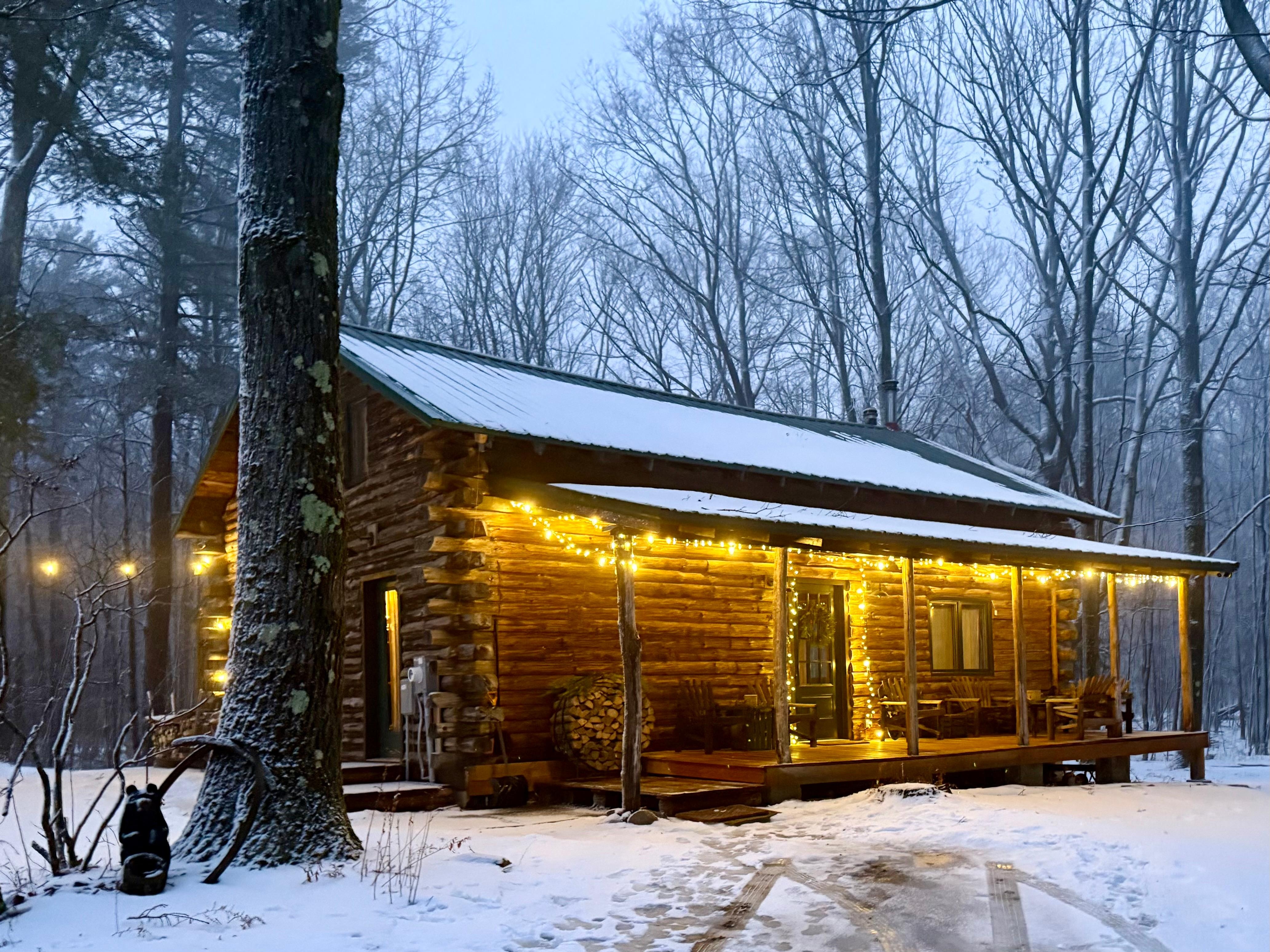 Lit up when we arrived - a super sweet welcome